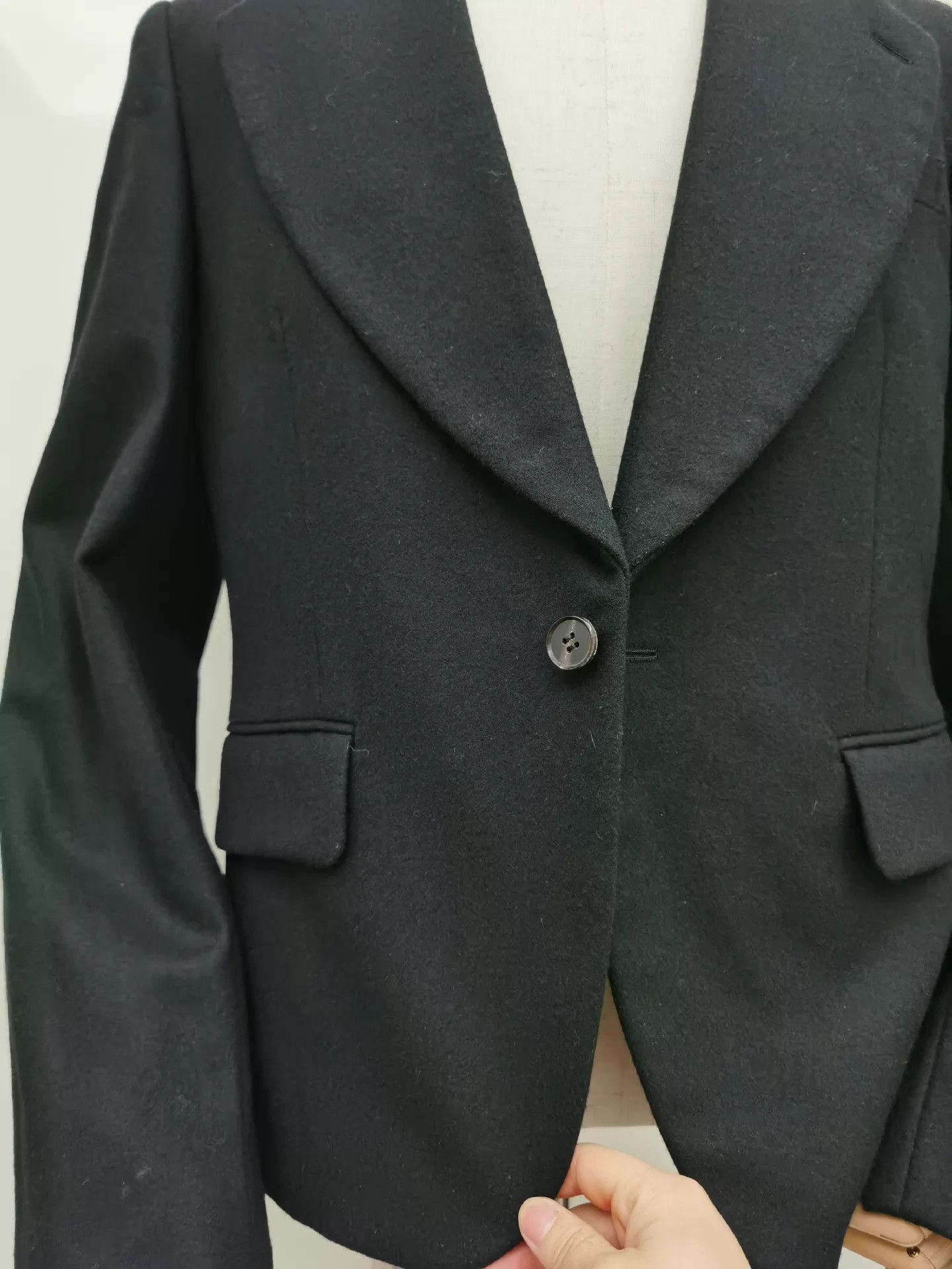 Comme des Garcons Wool Short Blazer in Black Size US M / EU 48-50 / 2 - 6 Thumbnail