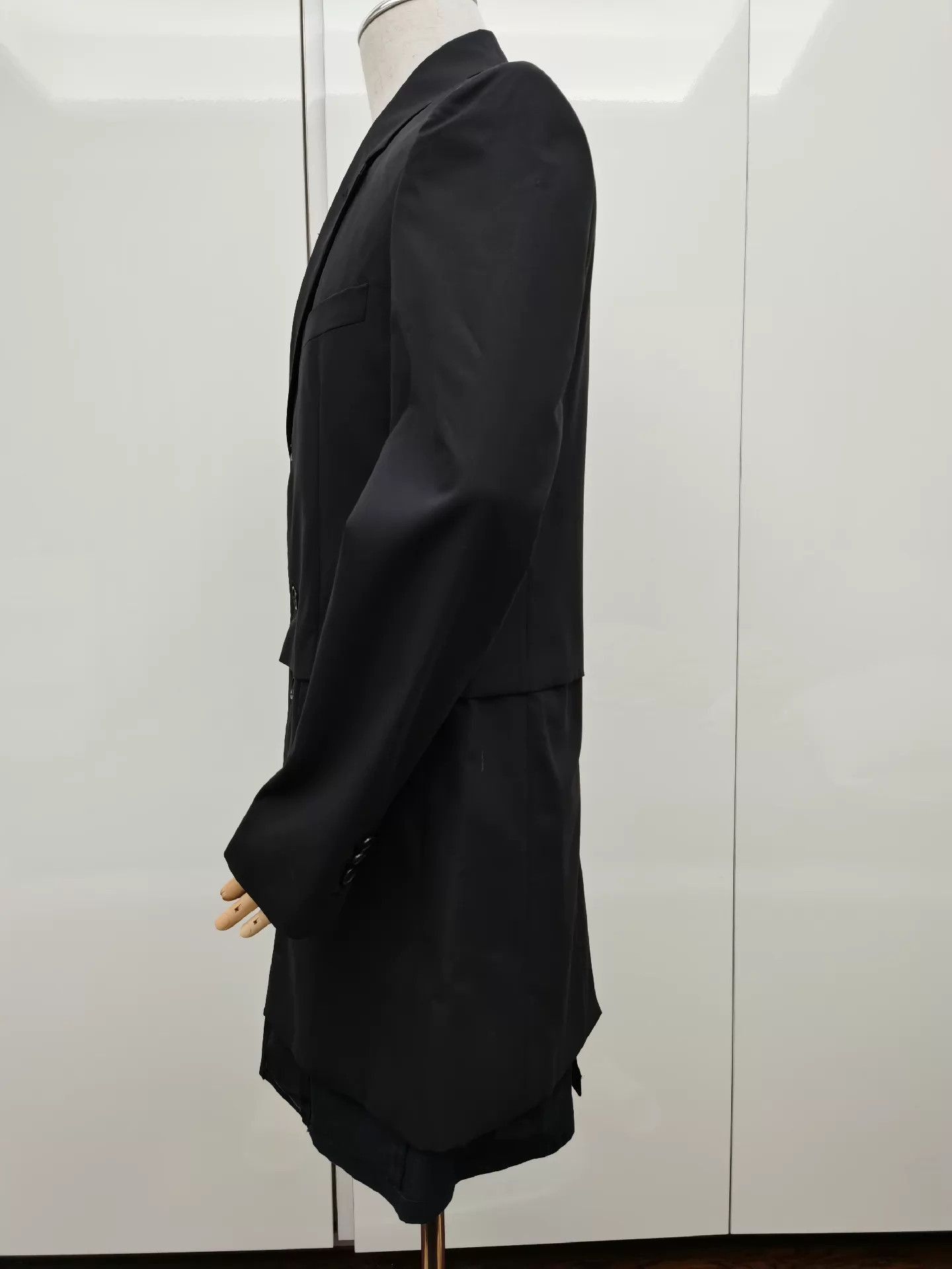Maison Margiela Color-Blocked Long Blazer with Mended Cuffs Size US S / EU 44-46 / 1 - 3 Thumbnail