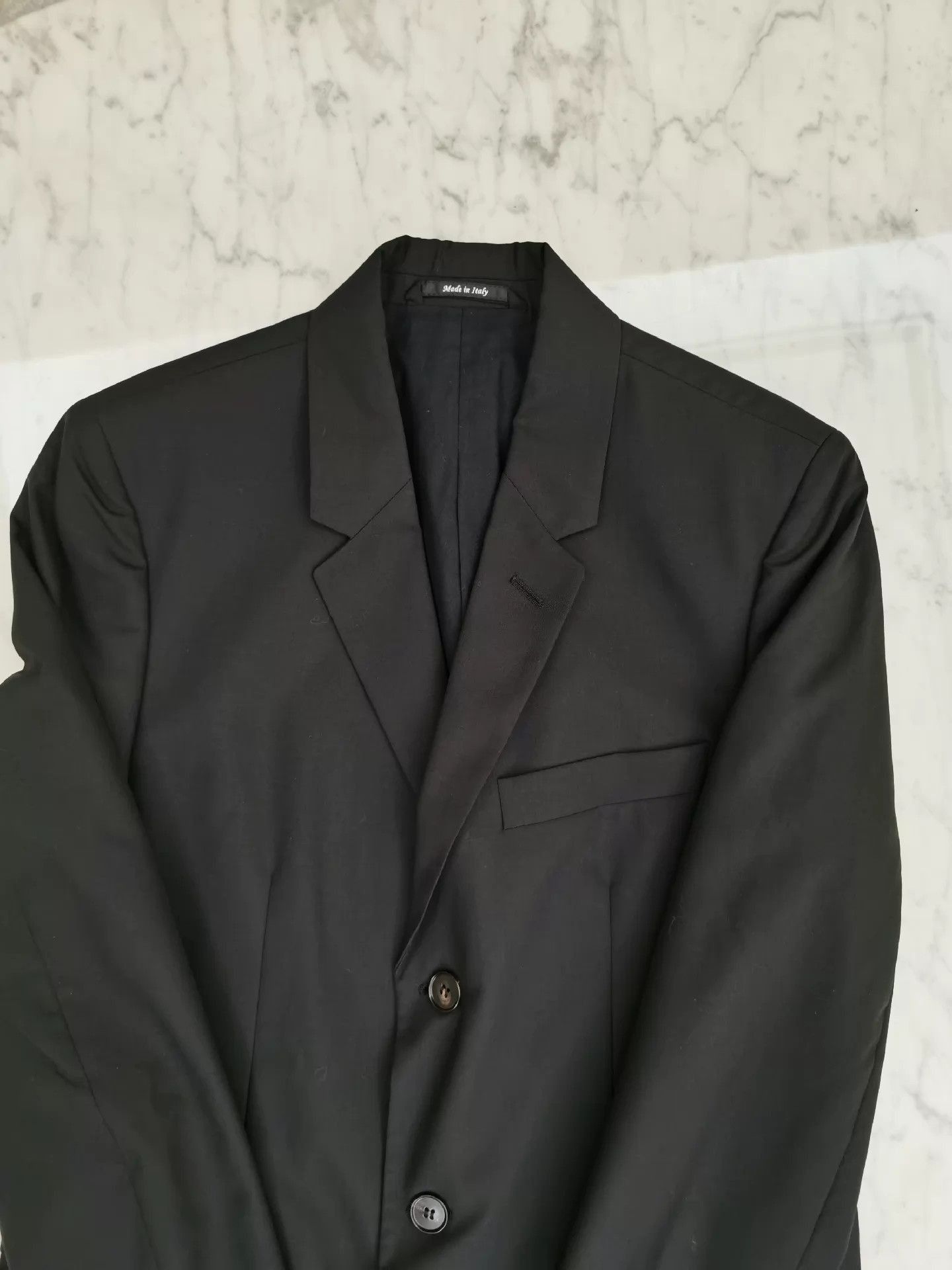 Maison Margiela Color-Blocked Long Blazer with Mended Cuffs Size US S / EU 44-46 / 1 - 8 Thumbnail