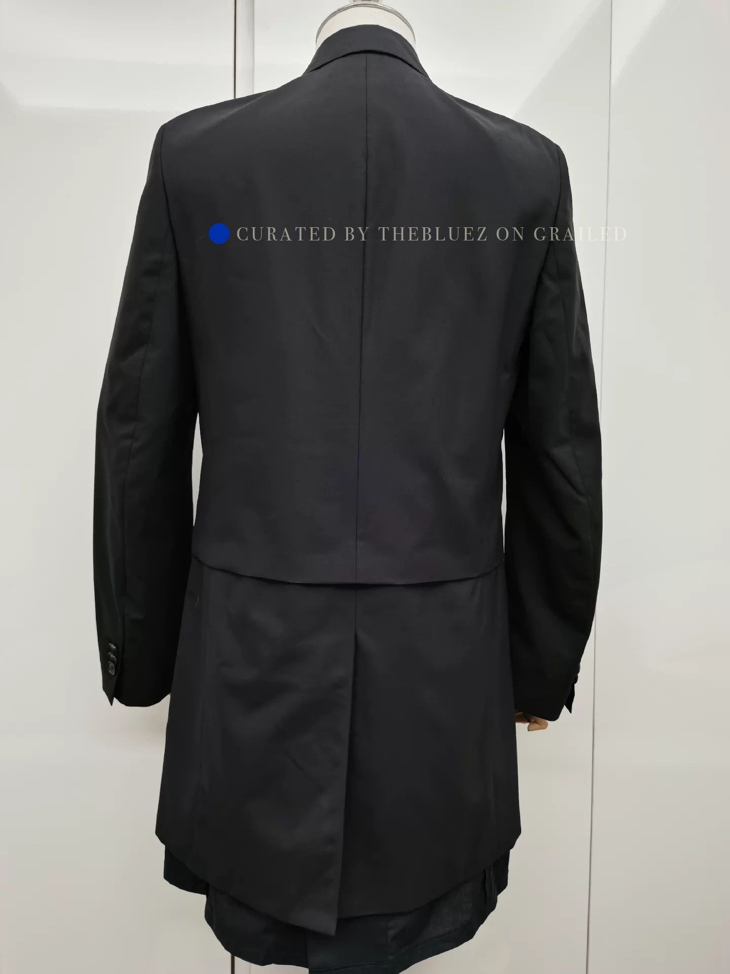 Maison Margiela Color-Blocked Long Blazer with Mended Cuffs Size US S / EU 44-46 / 1 - 4 Thumbnail