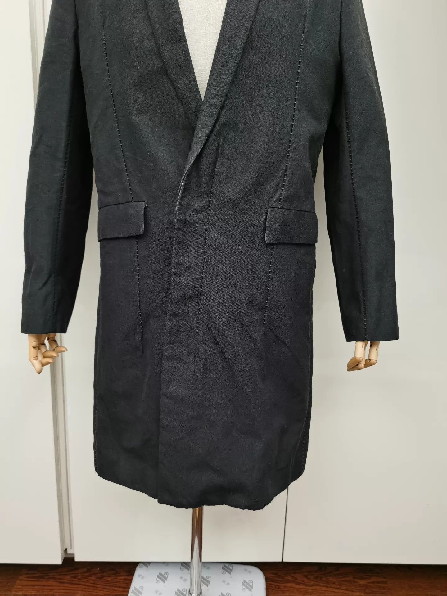 Leopold Bossert Rare Black Long Trench Coat in Size M Size US M / EU 48-50 / 2 - 6 Thumbnail