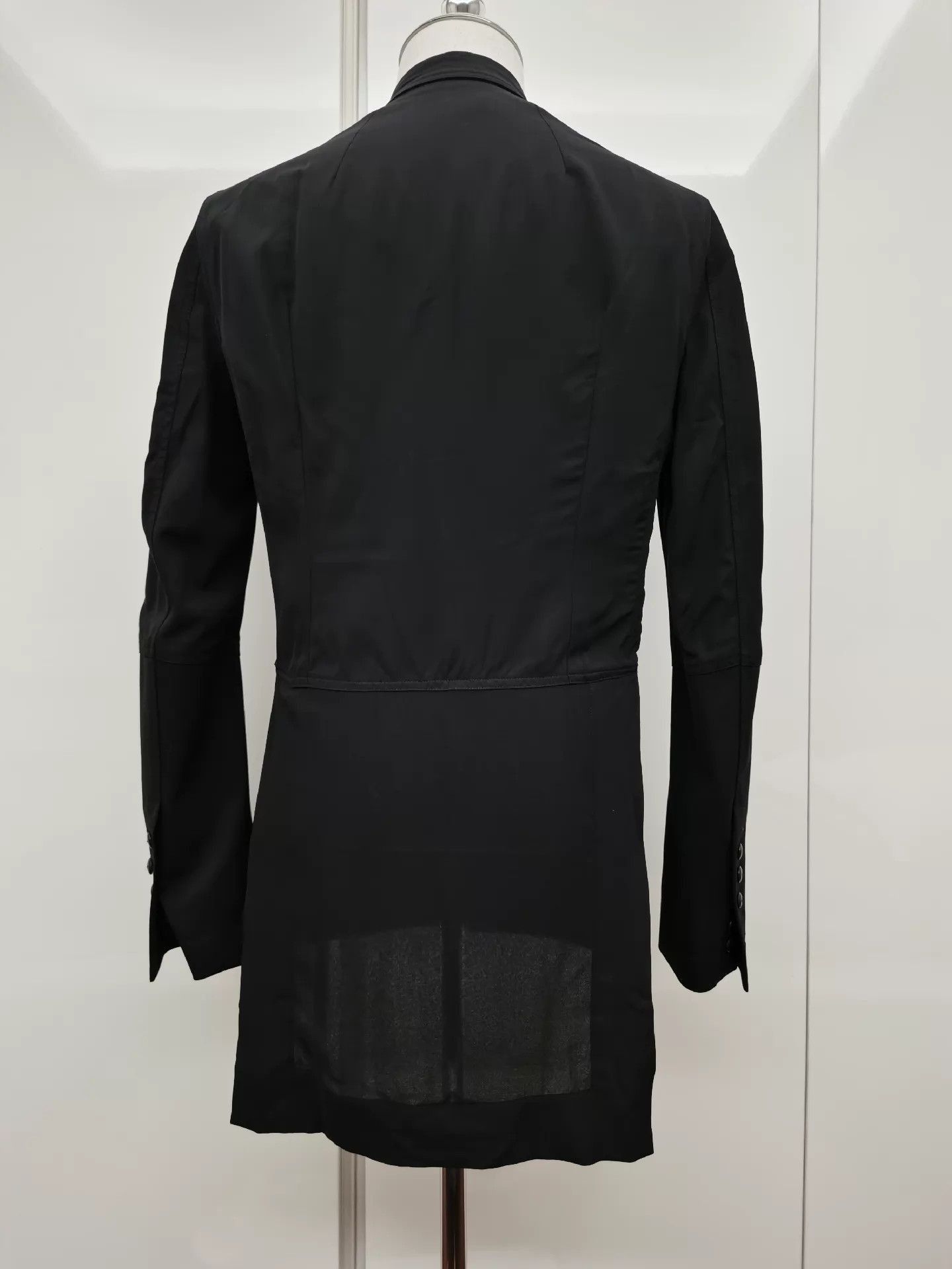 Rick Owens Unique Black Paneled Summer Blazer Size US M / EU 48-50 / 2 - 3 Thumbnail