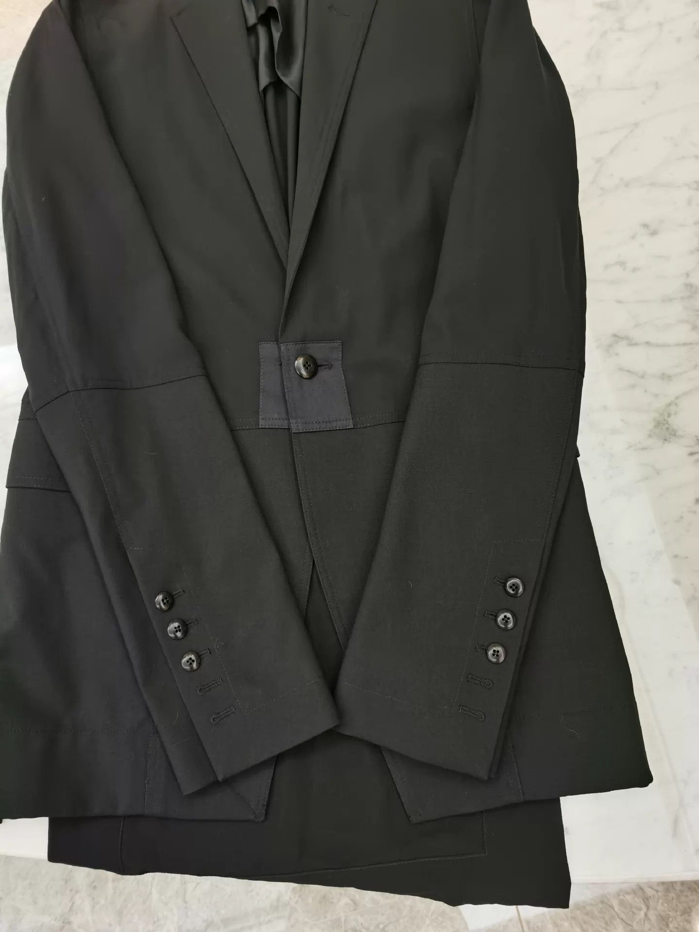 Rick Owens Unique Black Paneled Summer Blazer Size US M / EU 48-50 / 2 - 7 Thumbnail