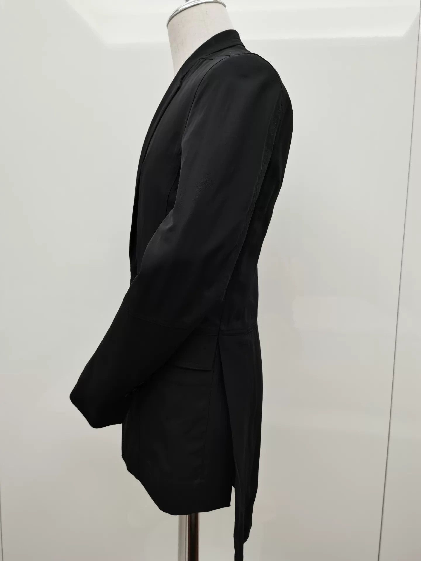 Rick Owens Unique Black Paneled Summer Blazer Size US M / EU 48-50 / 2 - 4 Thumbnail