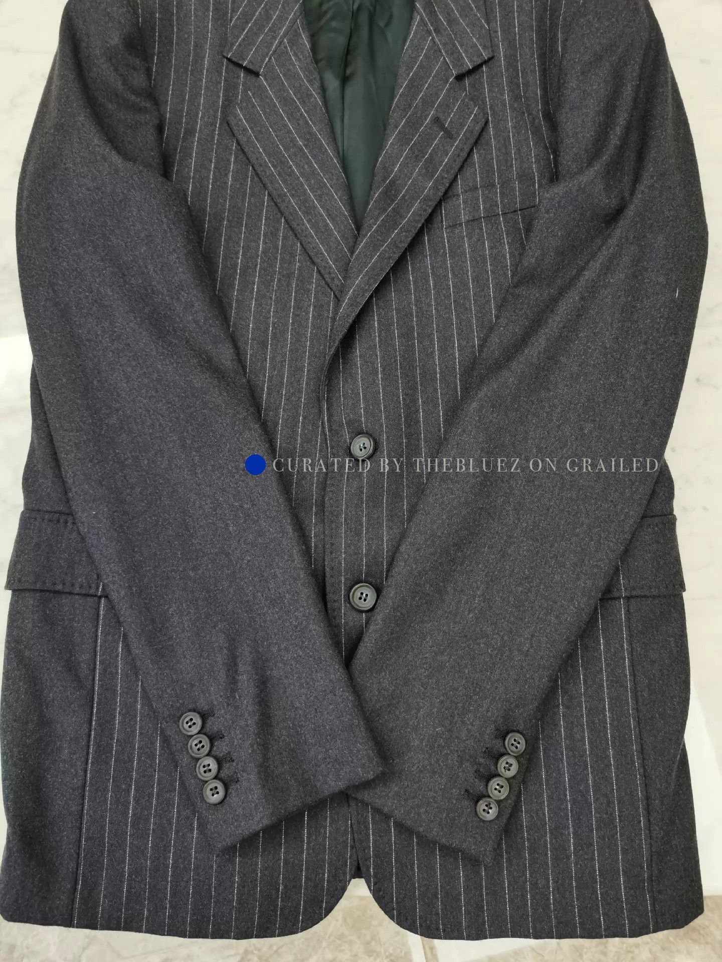 Jean Paul Gaultier Striped Wool Blazer in Blue Size US M / EU 48-50 / 2 - 9 Thumbnail