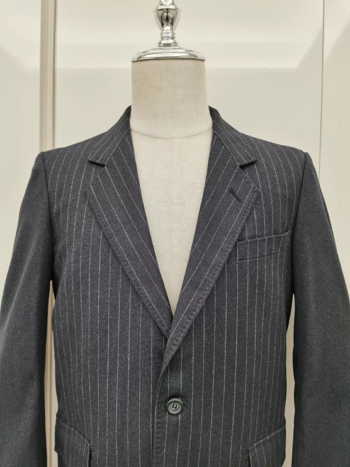Jean Paul Gaultier Striped Wool Blazer in Blue Size US M / EU 48-50 / 2 - 2 Thumbnail