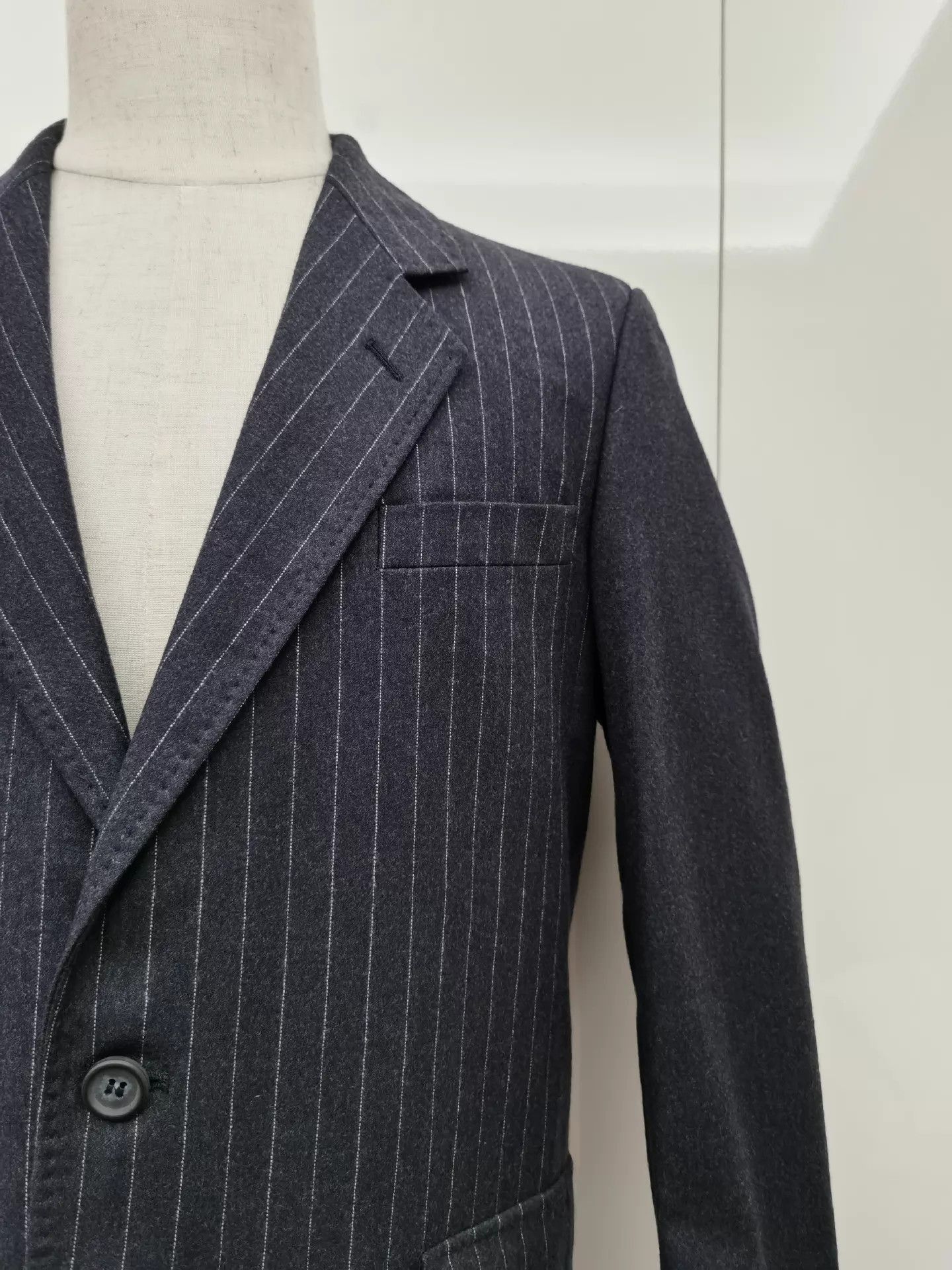 Jean Paul Gaultier Striped Wool Blazer in Blue Size US M / EU 48-50 / 2 - 6 Thumbnail