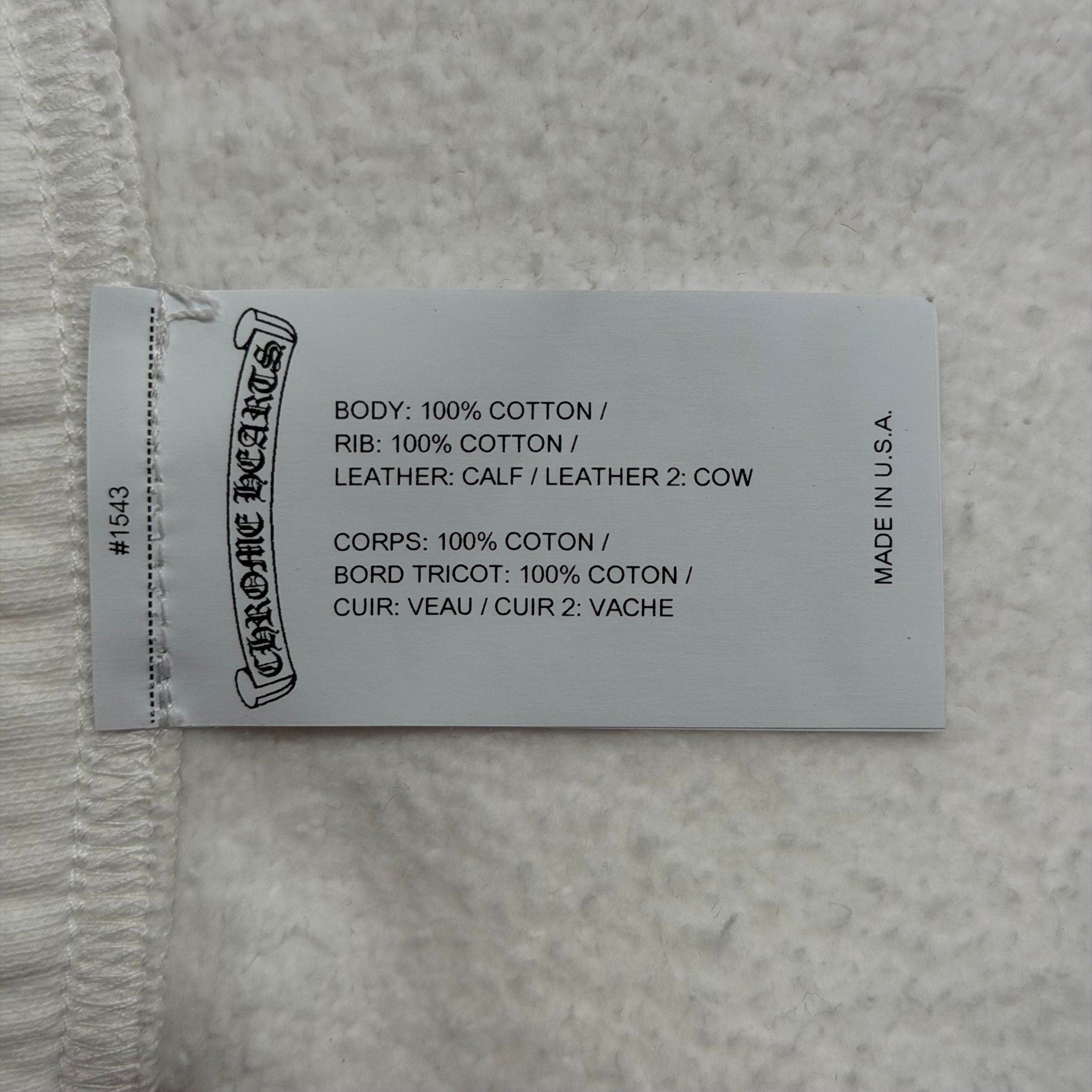 Chrome Hearts Leopard & White Leather Patch Sweatpants White Size US 32 / EU 48 - 3 Thumbnail