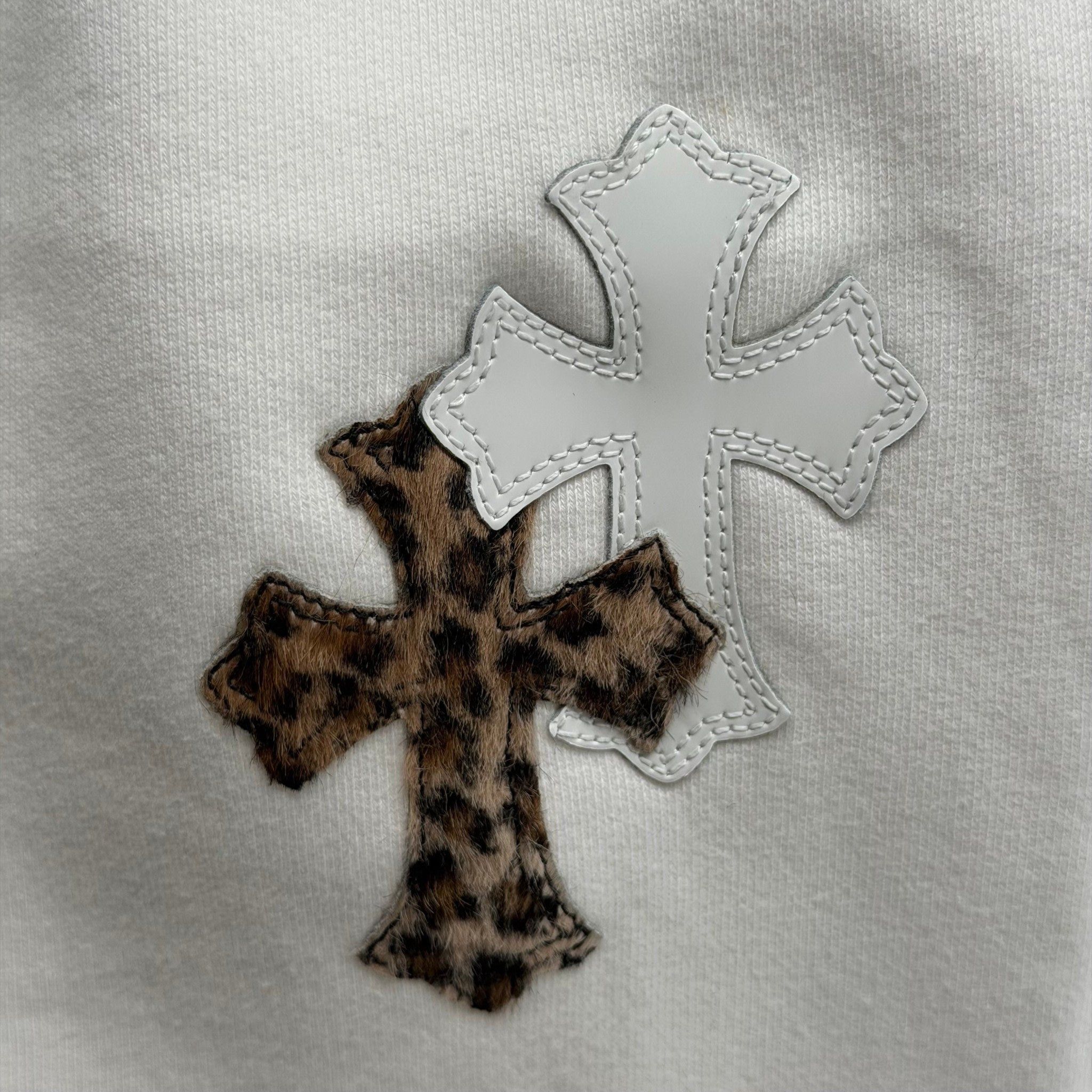 Chrome Hearts Leopard & White Leather Patch Sweatpants White Size US 32 / EU 48 - 8 Thumbnail