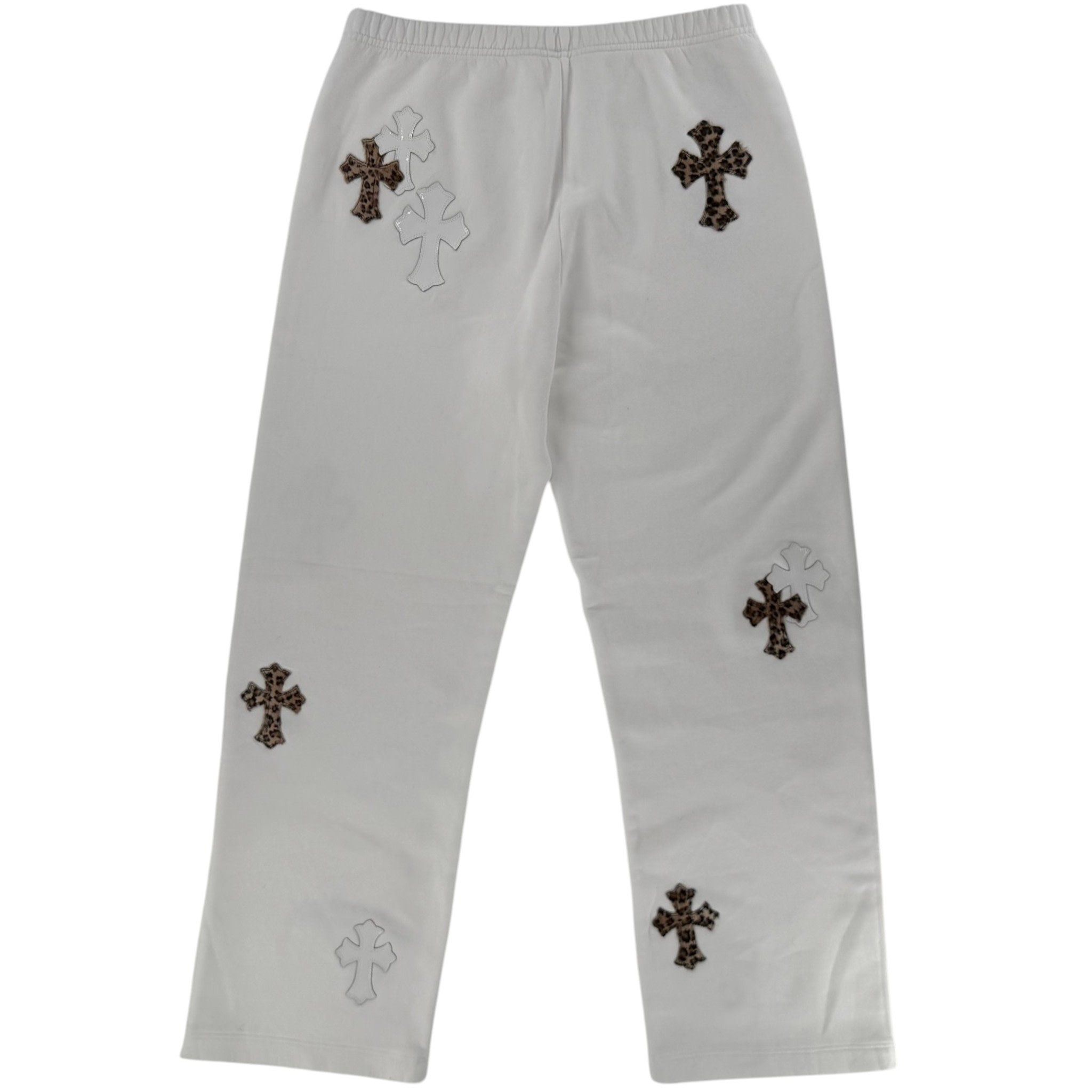 Chrome Hearts Leopard & White Leather Patch Sweatpants White Size US 32 / EU 48 - 2 Thumbnail