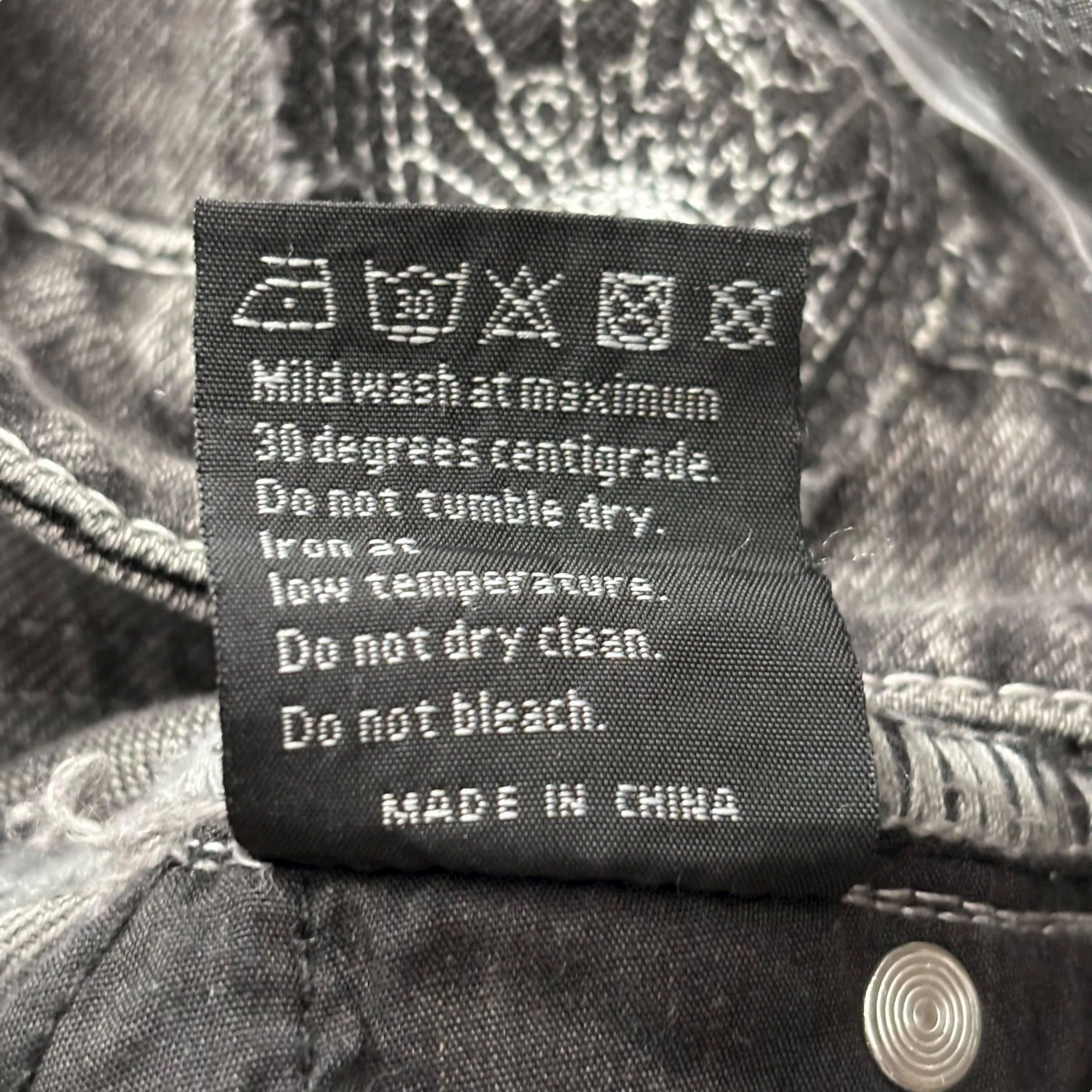 Who Decides War Motif Jeans "Grey" Size US 32 / EU 48 - 6 Thumbnail