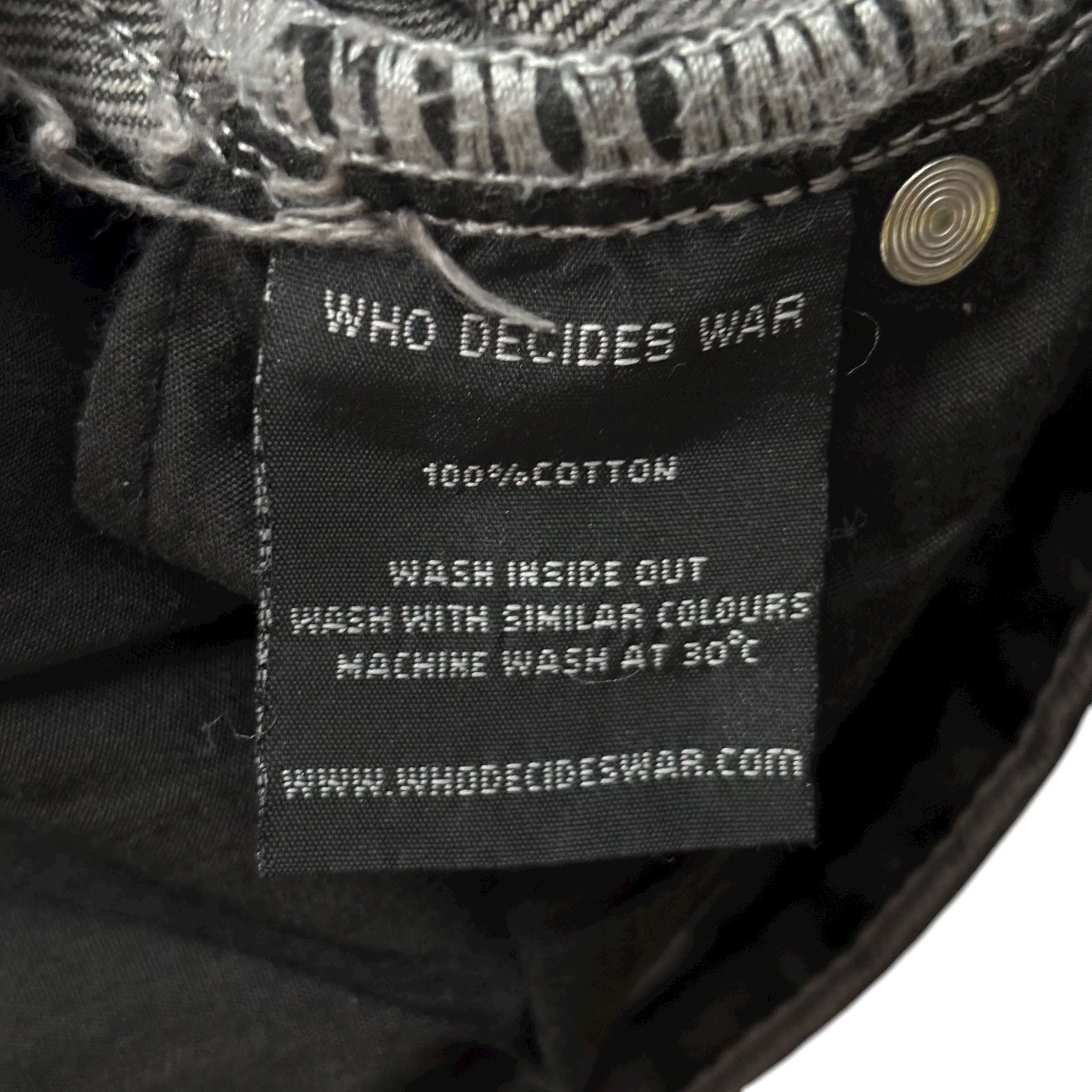 Who Decides War Motif Jeans "Grey" Size US 32 / EU 48 - 5 Thumbnail