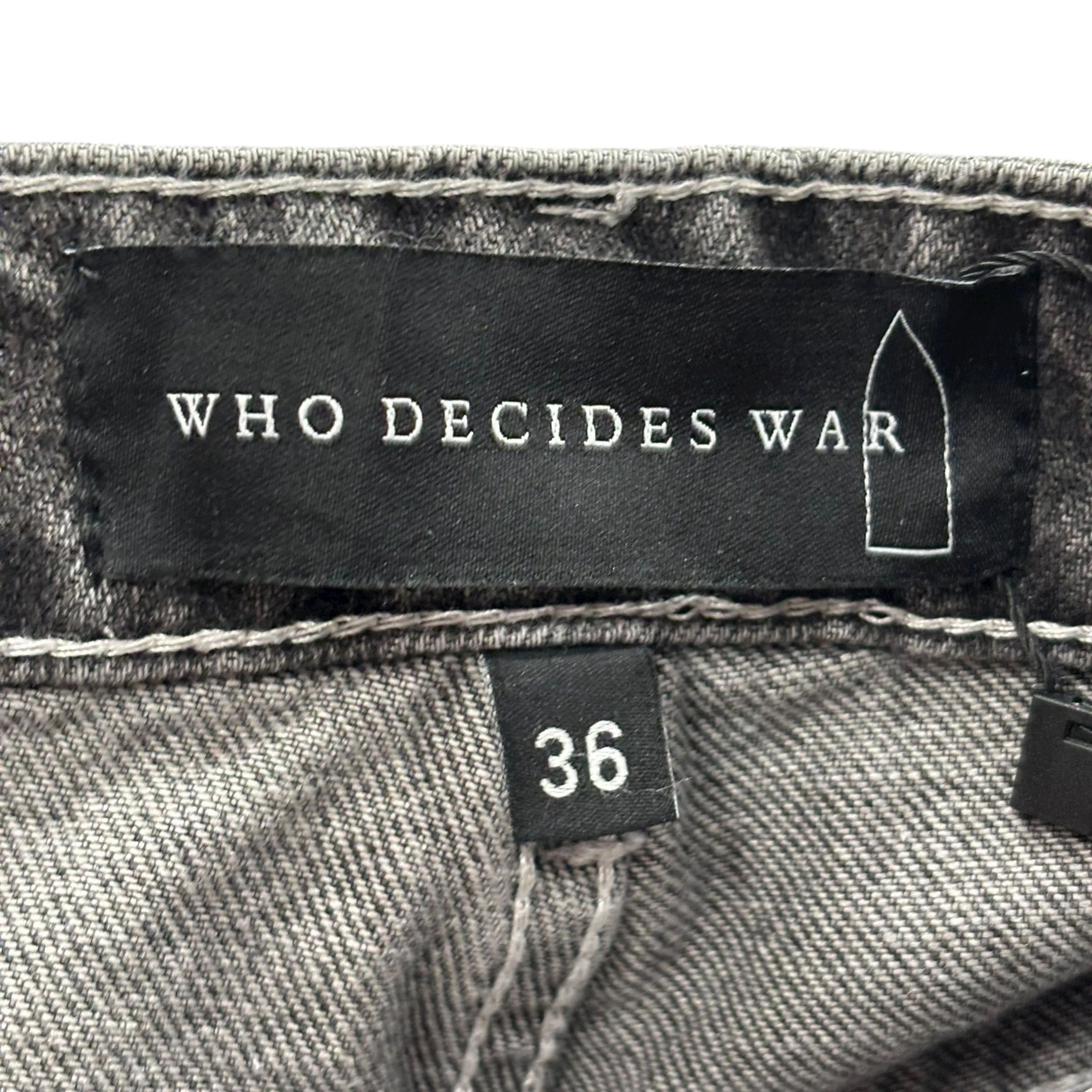 Who Decides War Motif Jeans "Grey" Size US 32 / EU 48 - 4 Thumbnail