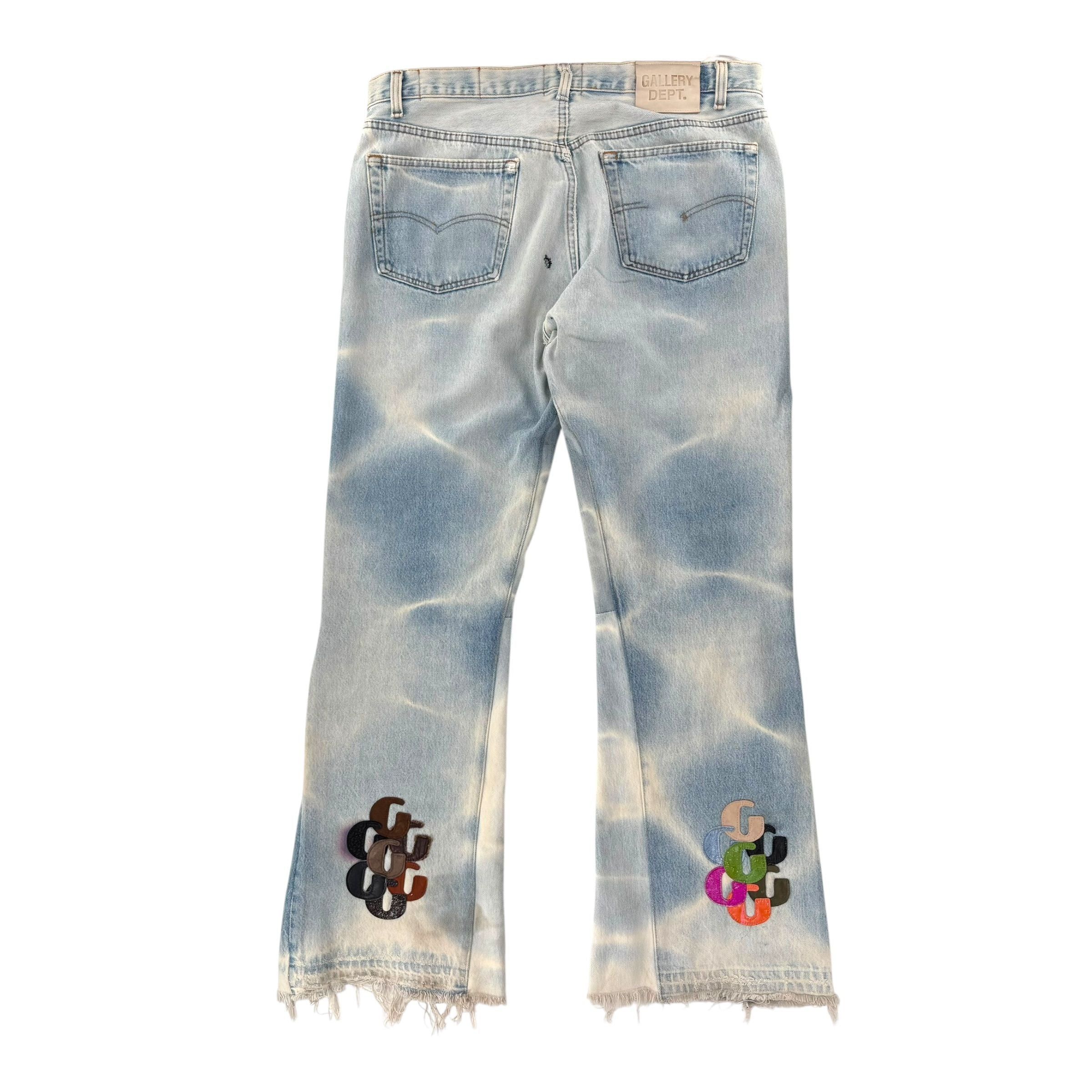 Gallery Dept. Gallery Dept Flared Patched Pants Lightwash Size US 36 / EU 52 - 2 Thumbnail