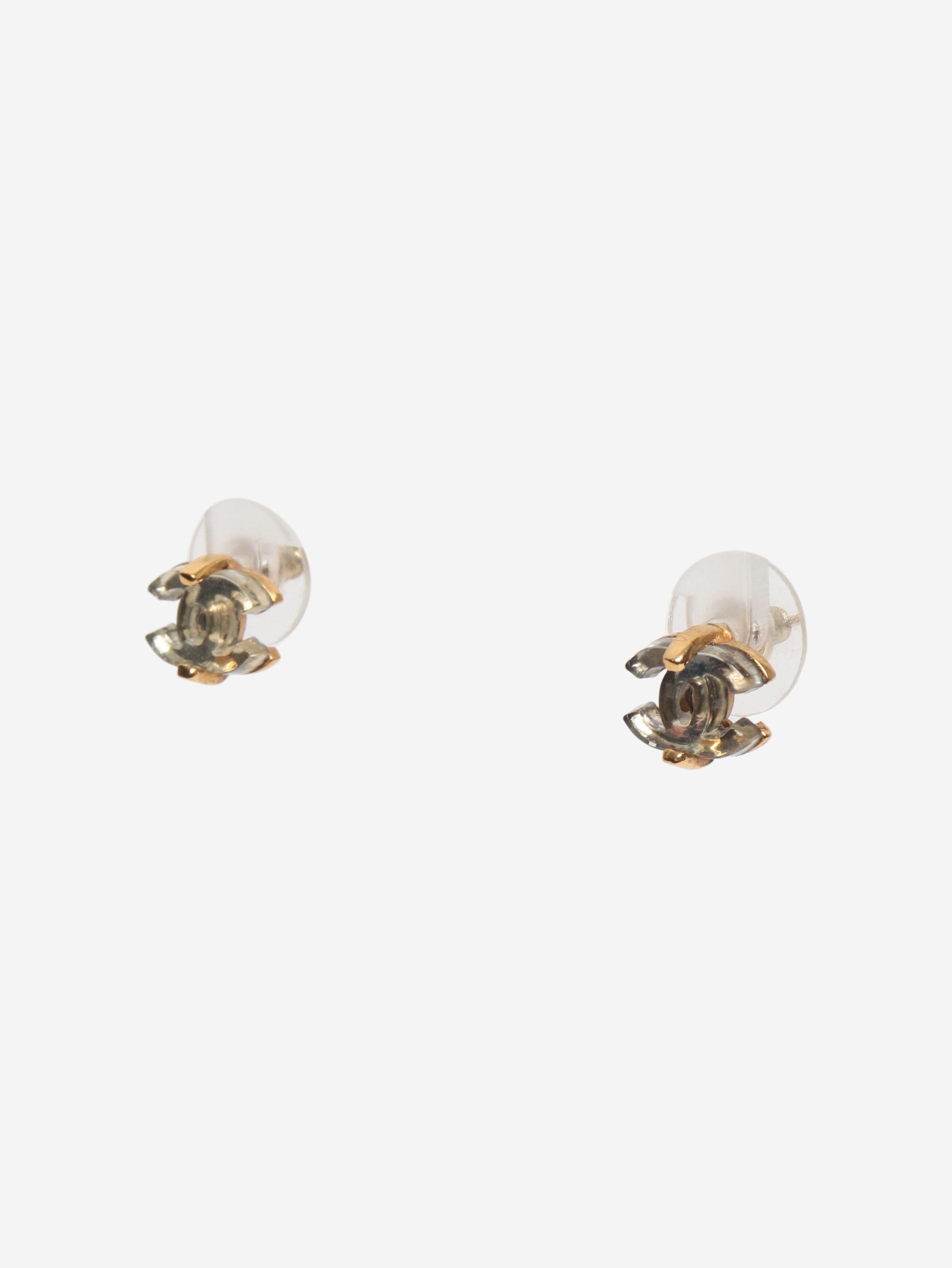 Chanel Gold CC lucite stud earrings Size ONE SIZE - 2 Thumbnail