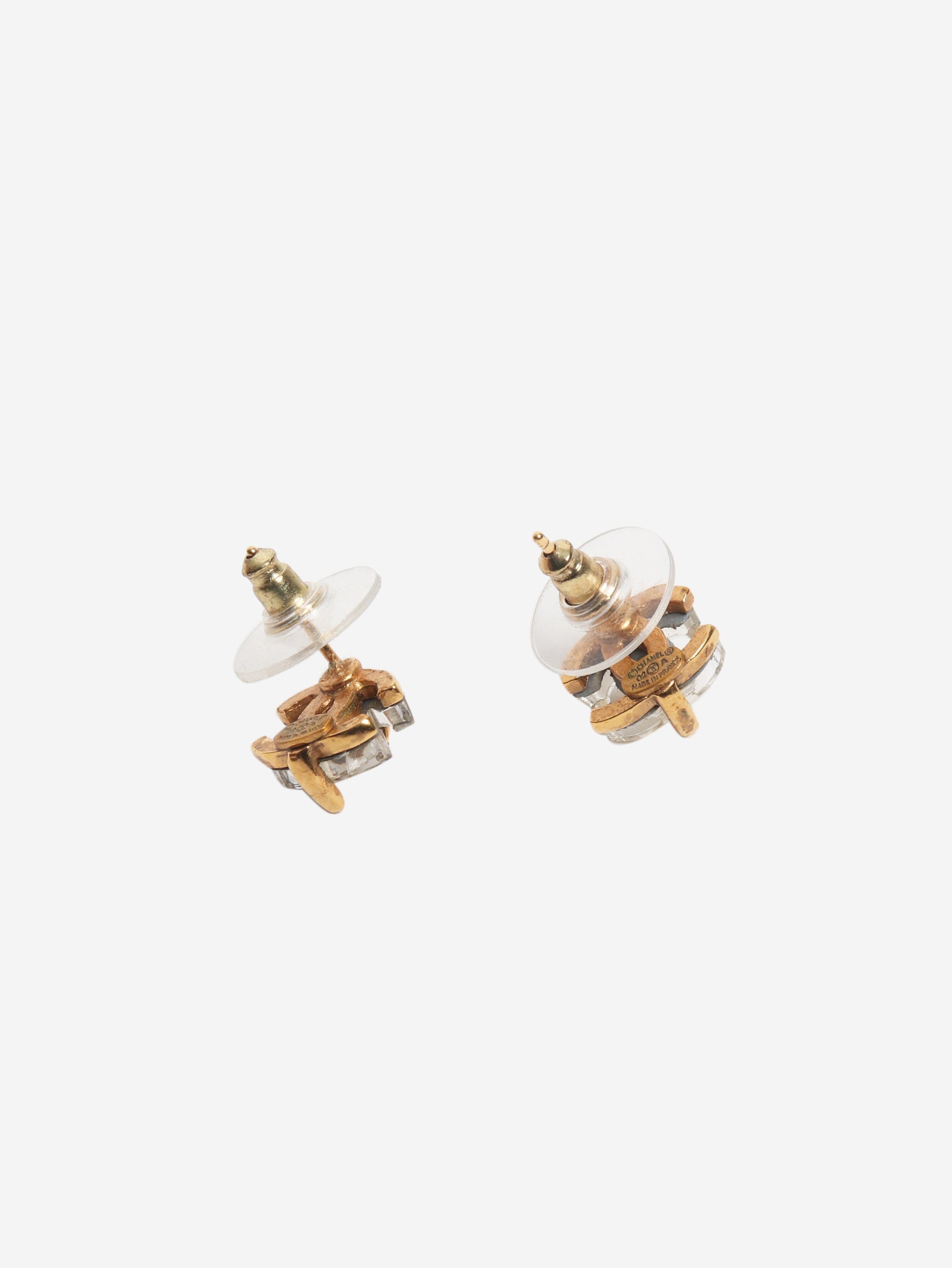 Chanel Gold CC lucite stud earrings Size ONE SIZE - 3 Thumbnail
