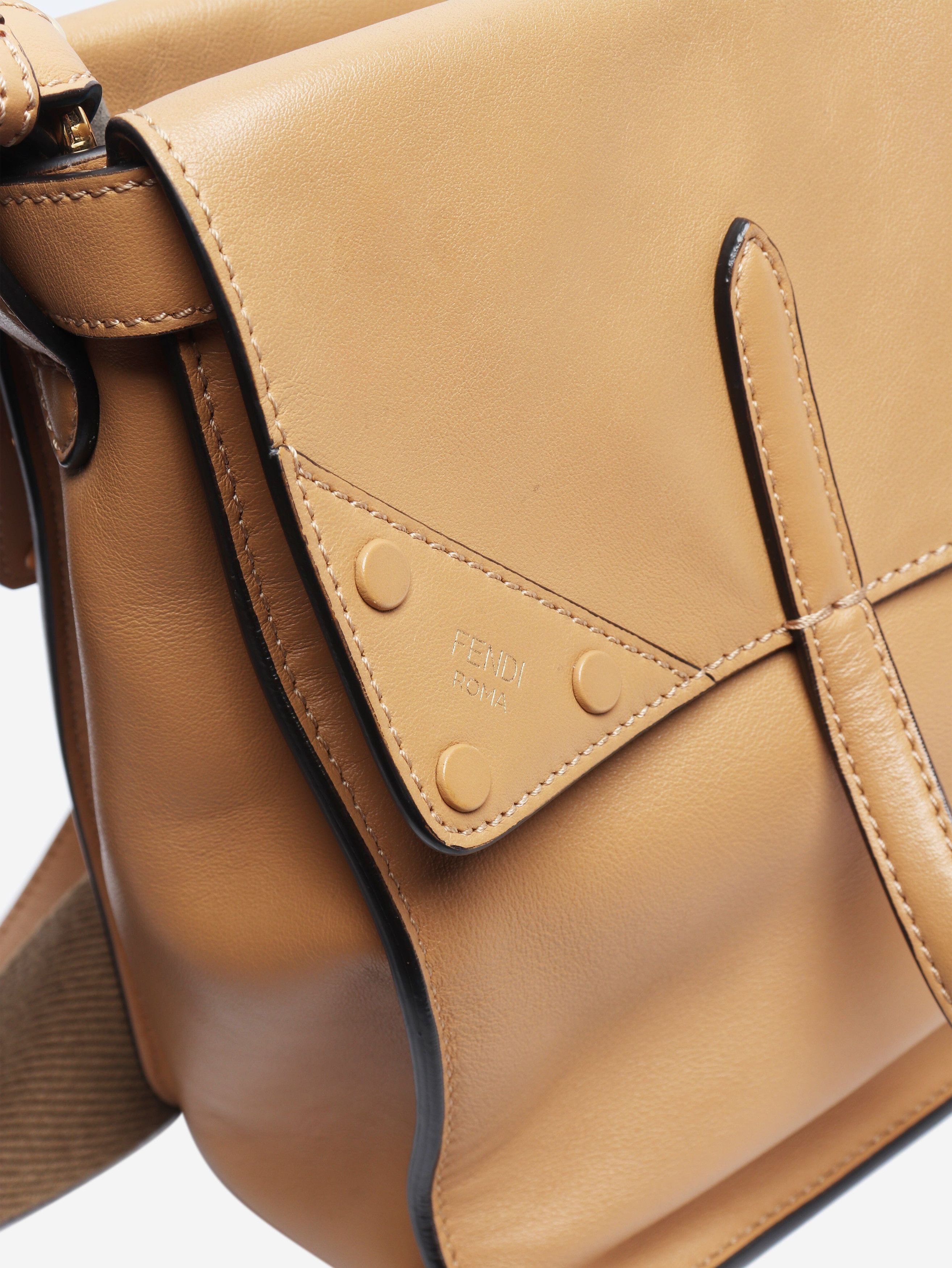 Fendi Tan Flip leather tote bag Size ONE SIZE - 6 Thumbnail