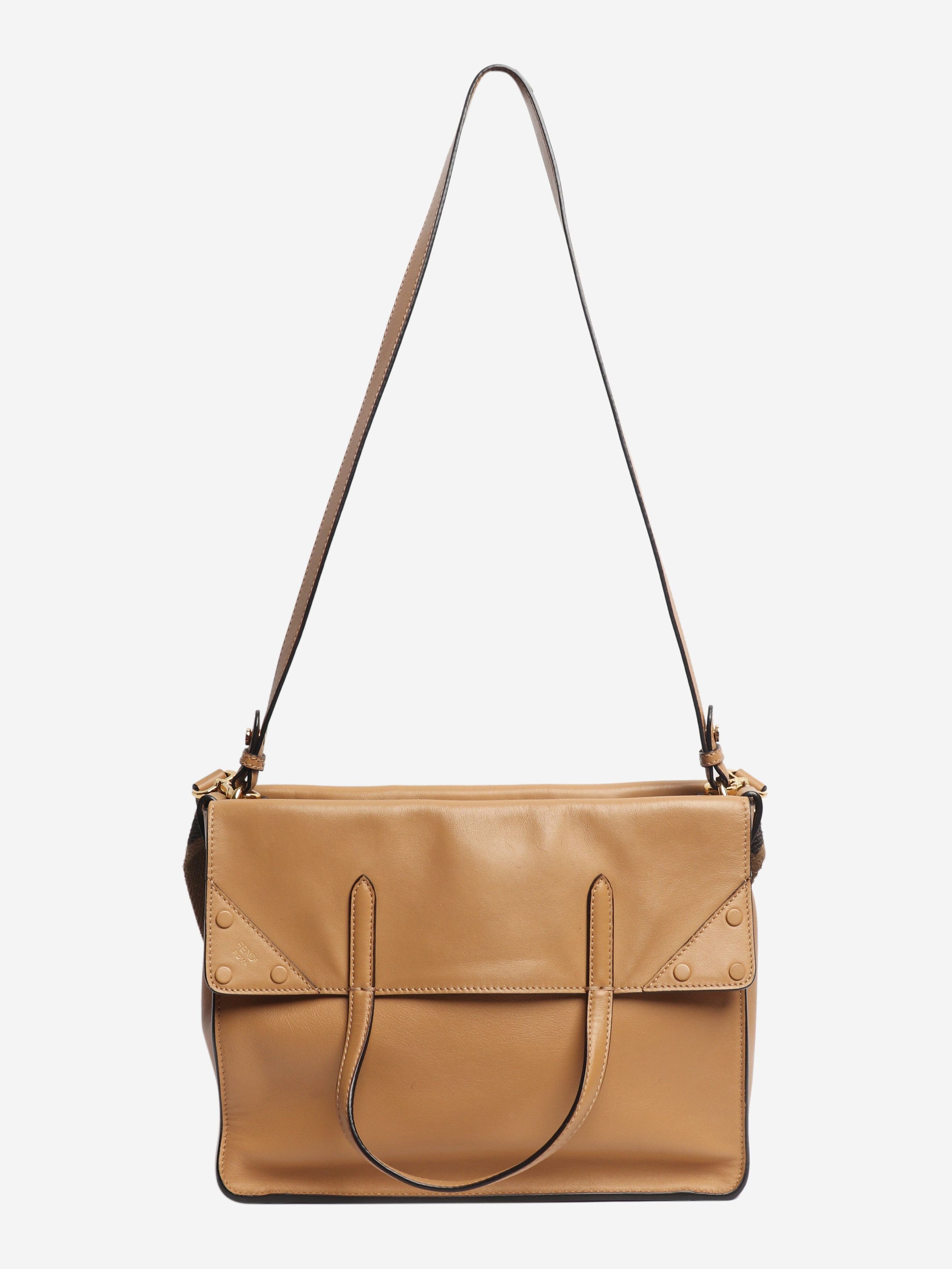 Fendi Tan Flip leather tote bag Size ONE SIZE - 2 Thumbnail
