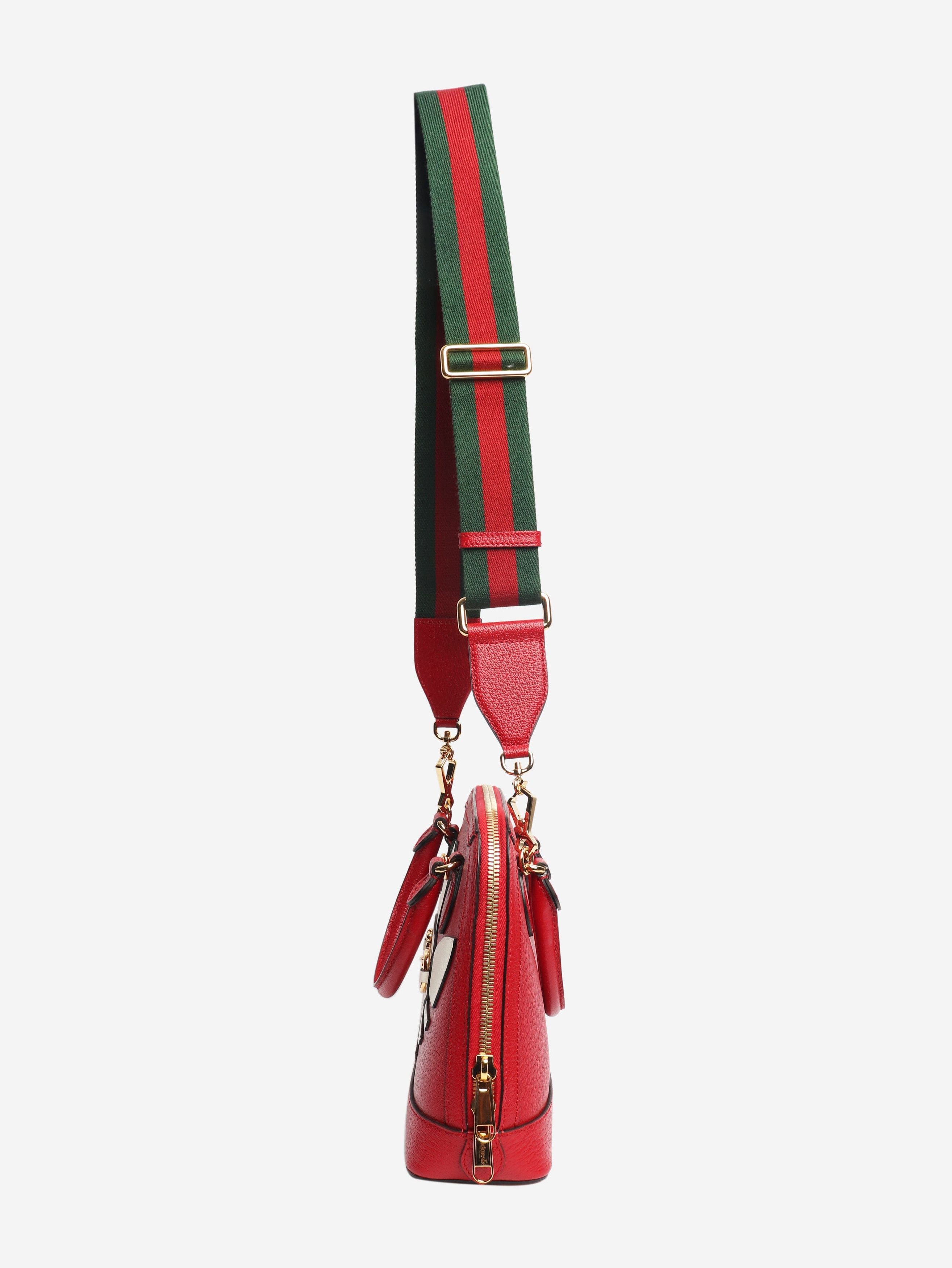 Gucci Red Horsebit 1955 leather shoulder bag Size ONE SIZE - 3 Thumbnail