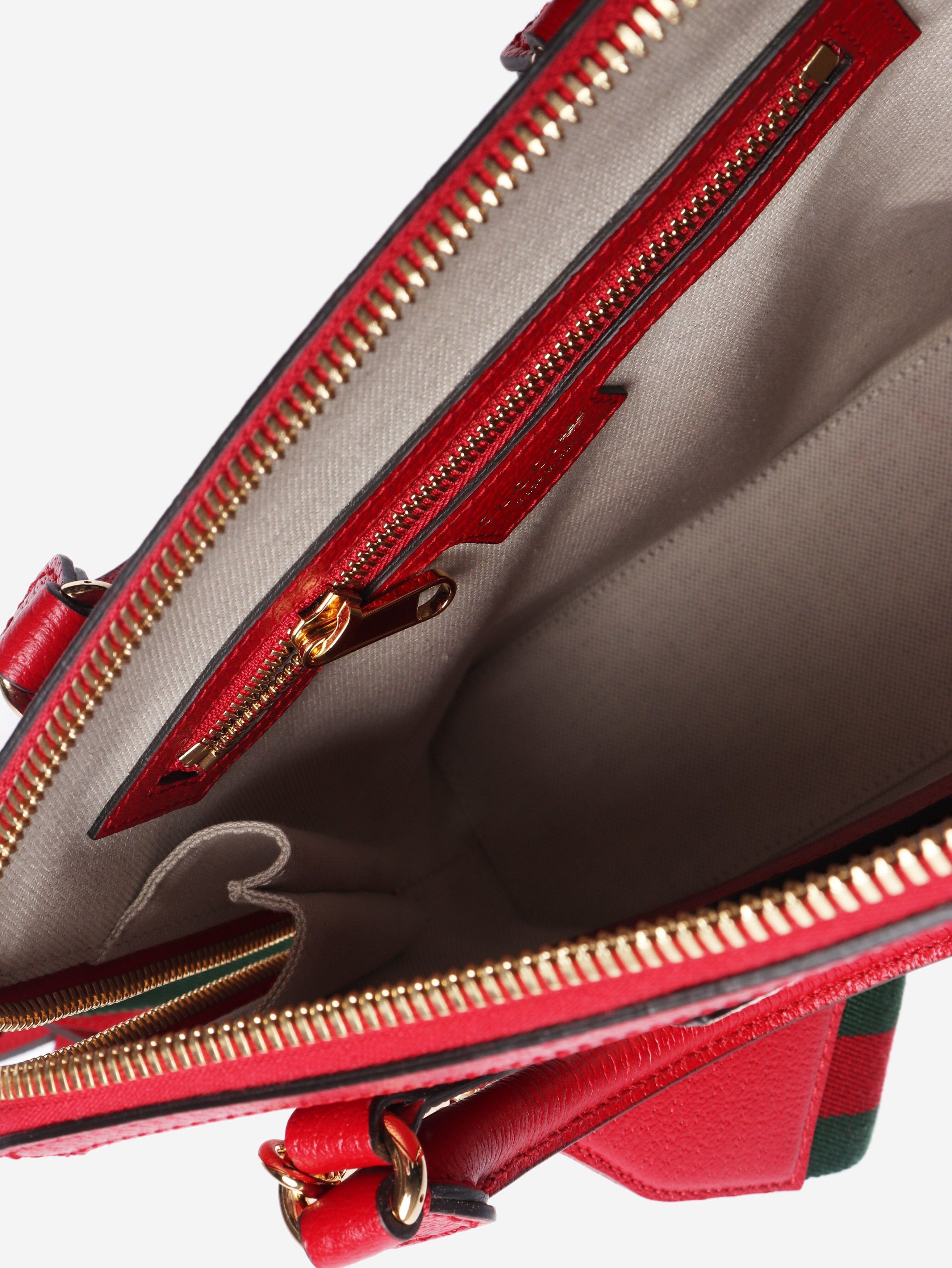 Gucci Red Horsebit 1955 leather shoulder bag Size ONE SIZE - 6 Thumbnail