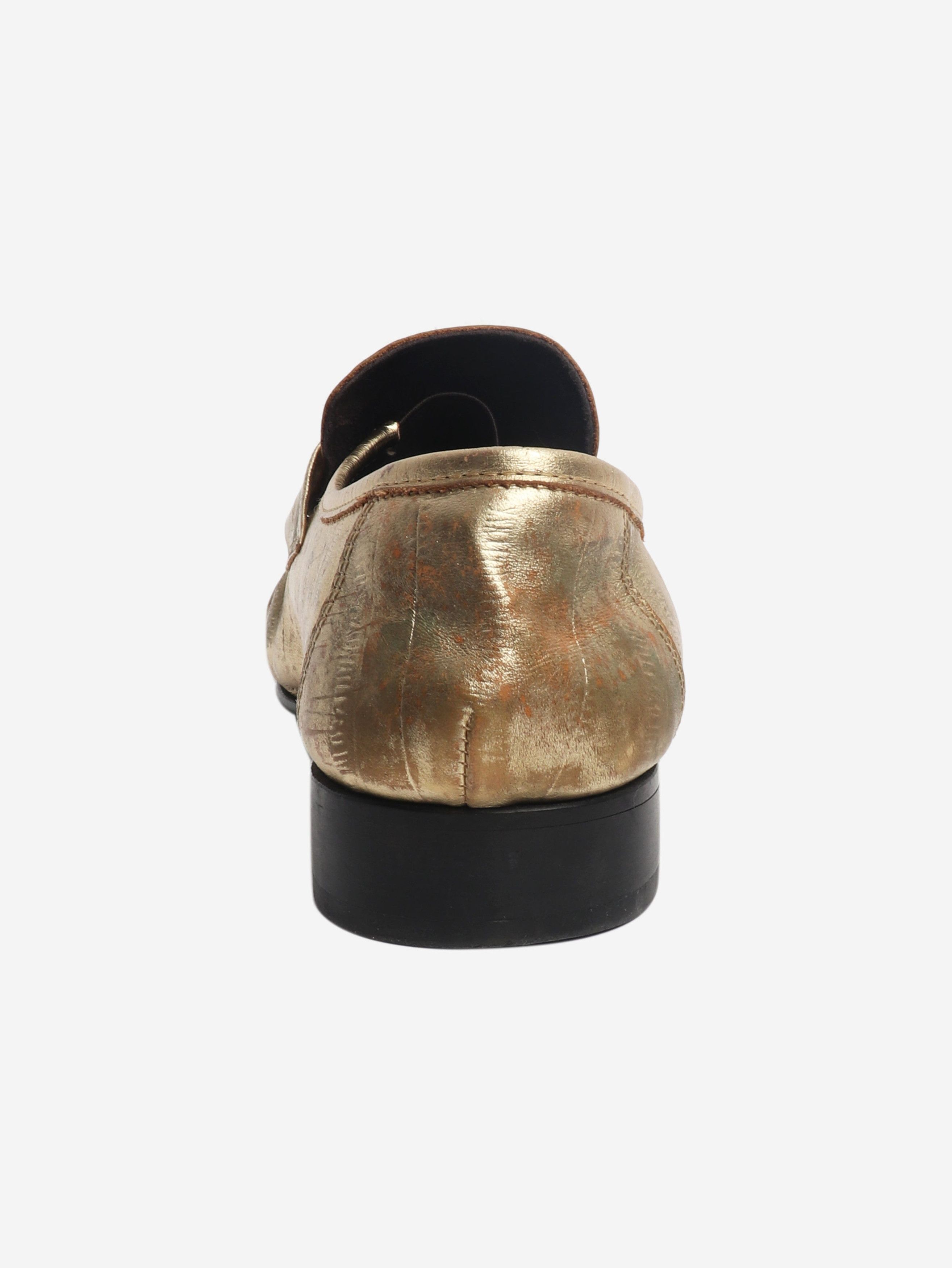 The Row Gold metallic leather loafers - EU 38 Size US 7.5 / IT 37.5 - 3 Thumbnail