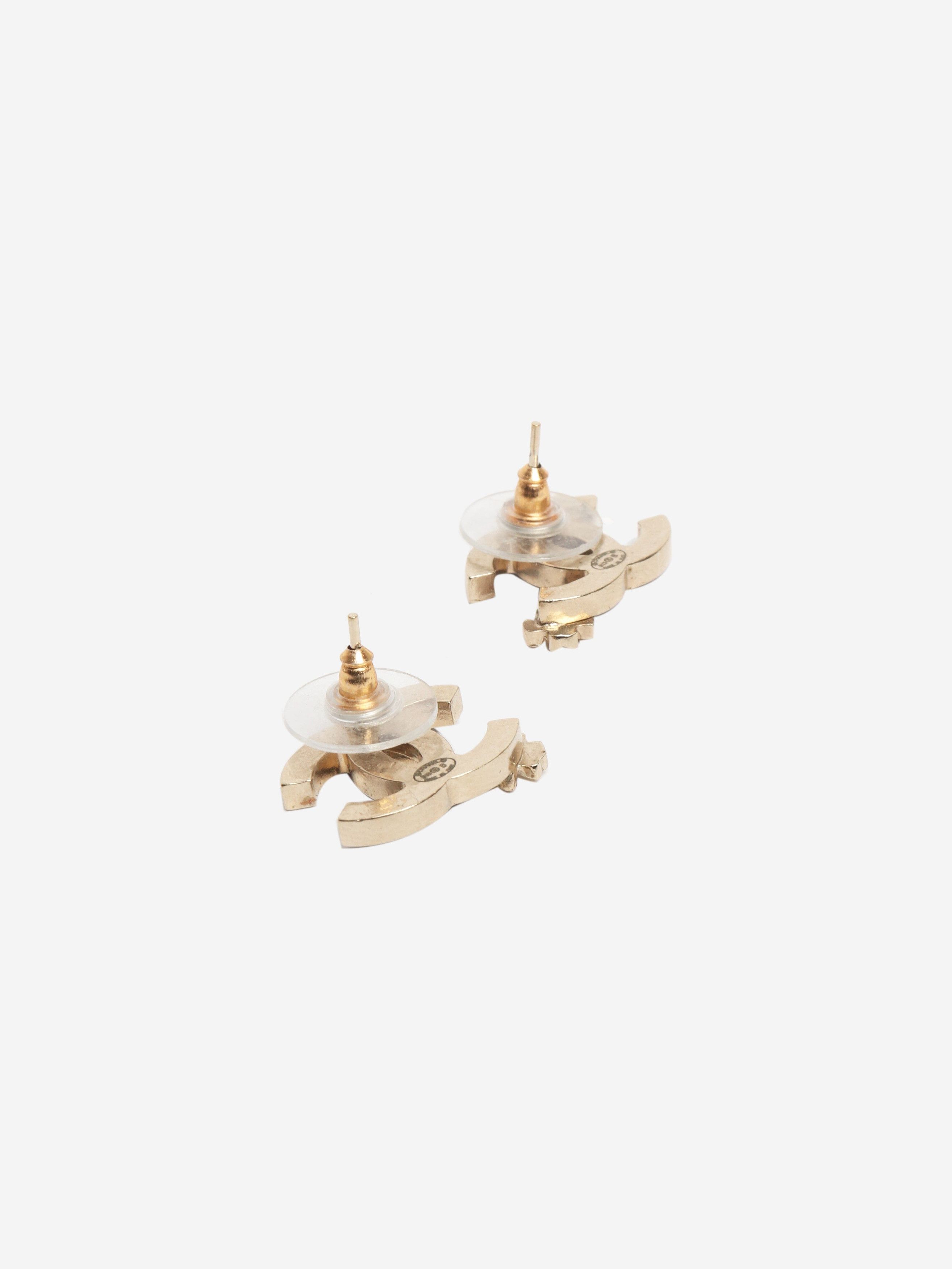 Chanel Gold and black CC four-leaf clover earrings Size ONE SIZE - 4 Thumbnail