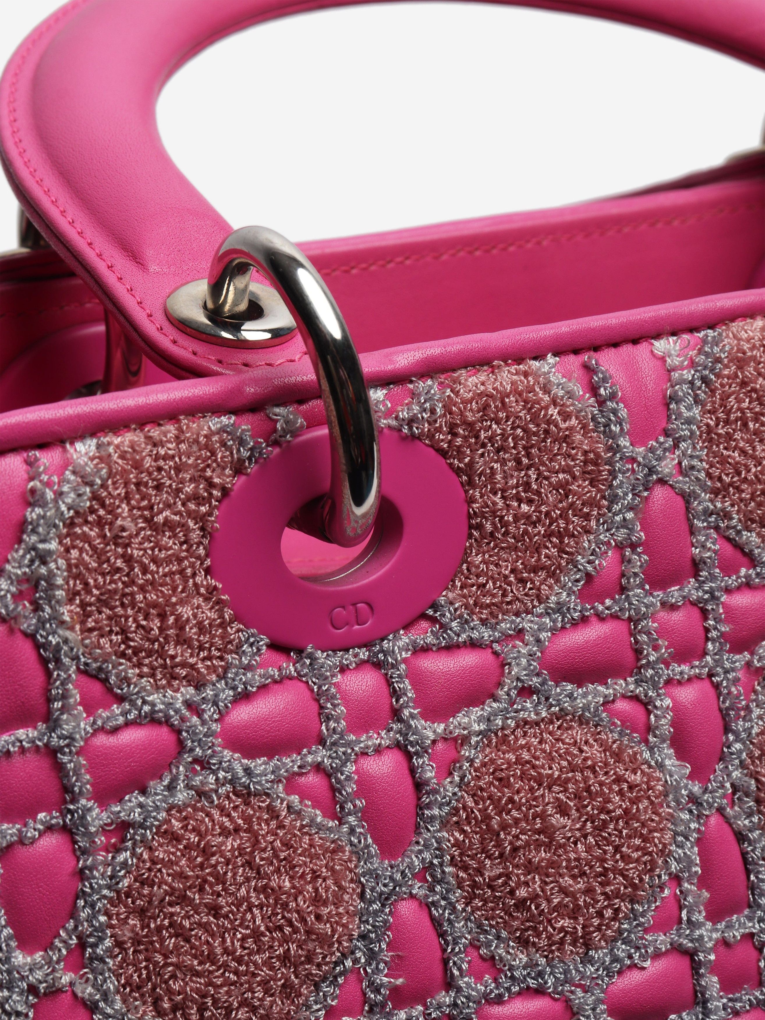 Dior Pink 2011 Tweed Lady bag Size ONE SIZE - 9 Thumbnail