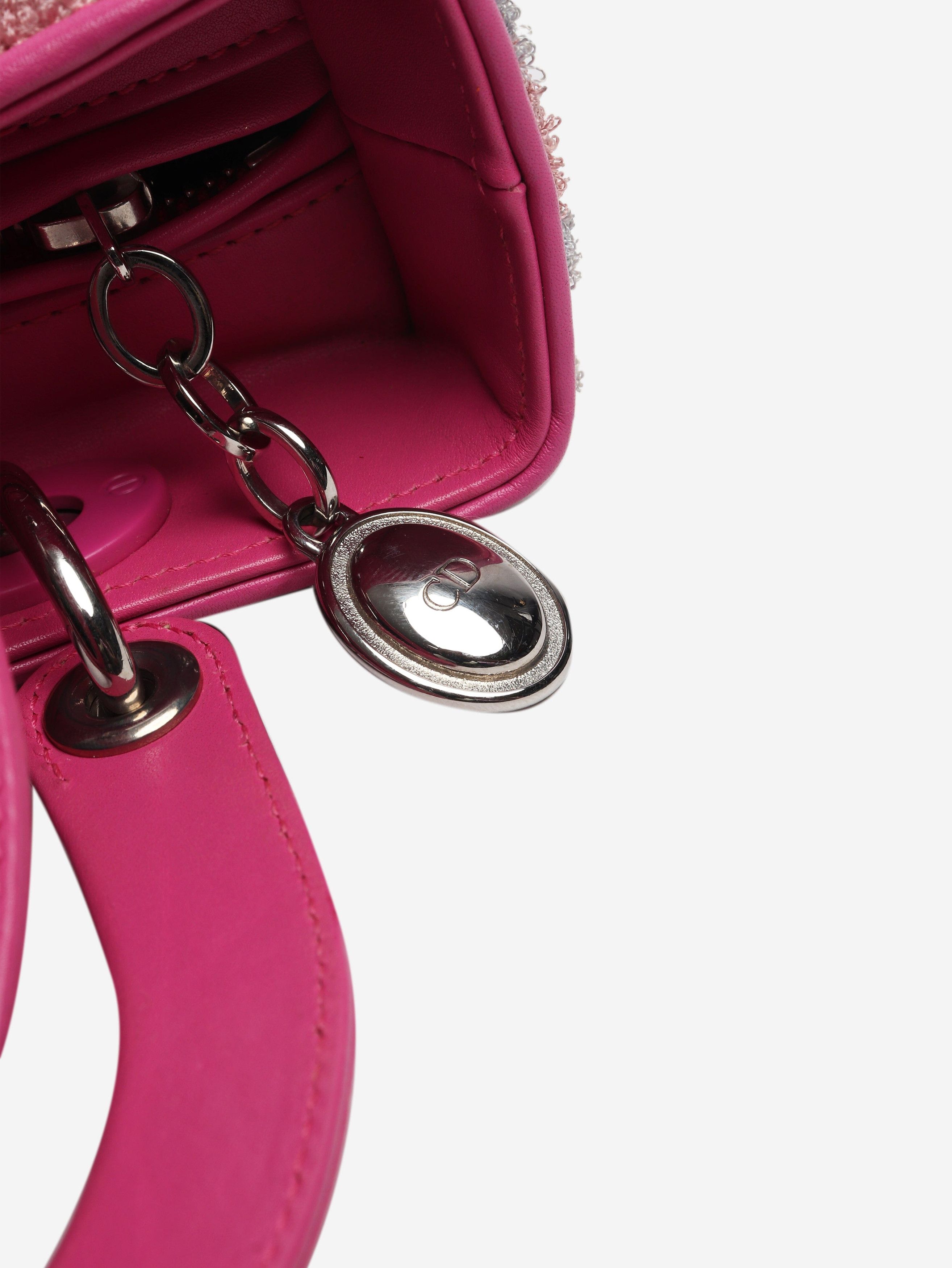 Dior Pink 2011 Tweed Lady bag Size ONE SIZE - 7 Thumbnail