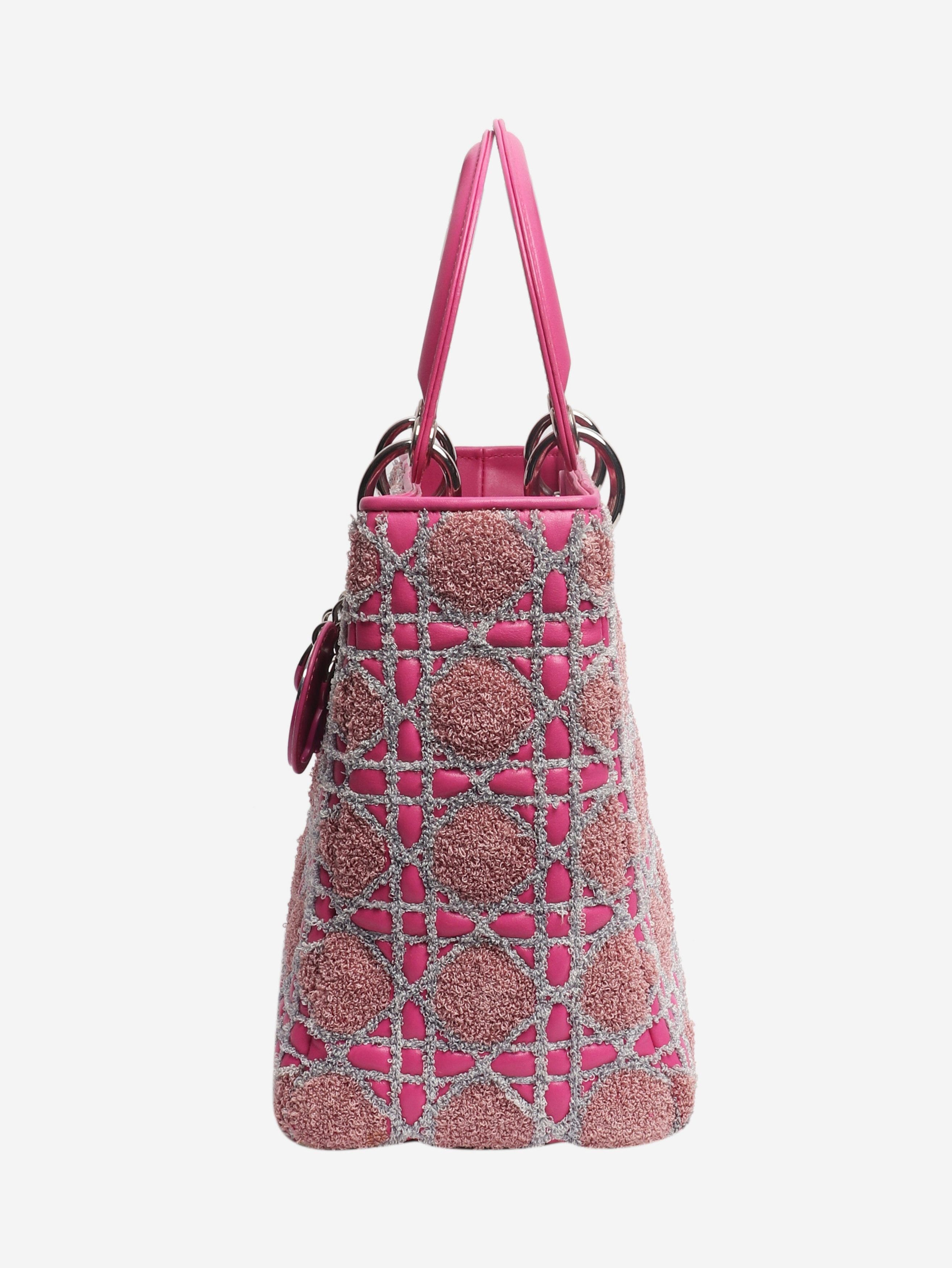Dior Pink 2011 Tweed Lady bag Size ONE SIZE - 3 Thumbnail
