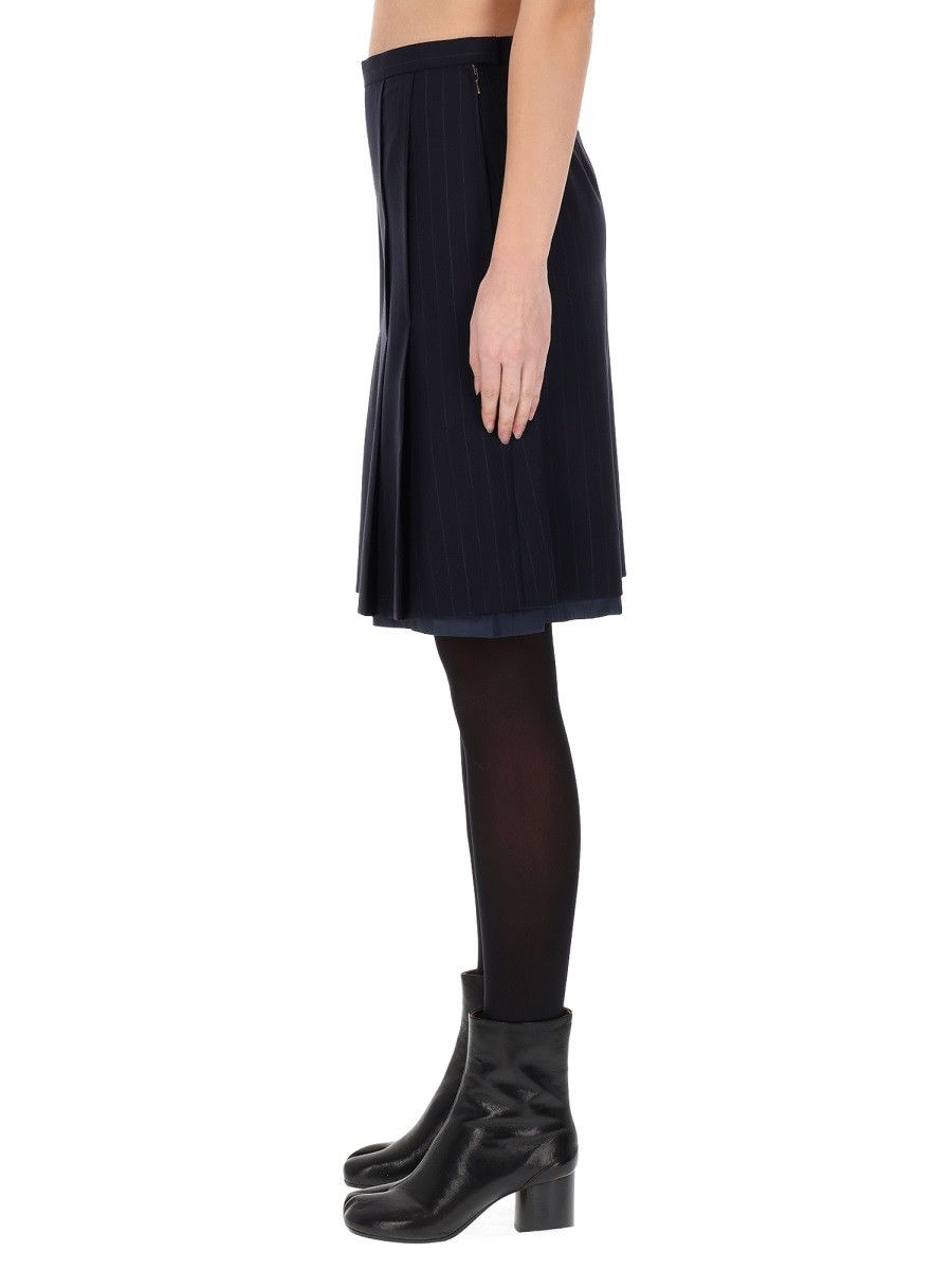 Maison Margiela MAISON MARGIELA WOOL MIDI SKIRT - BLUE (IT 42) Size 42" / US 20 - 3 Thumbnail