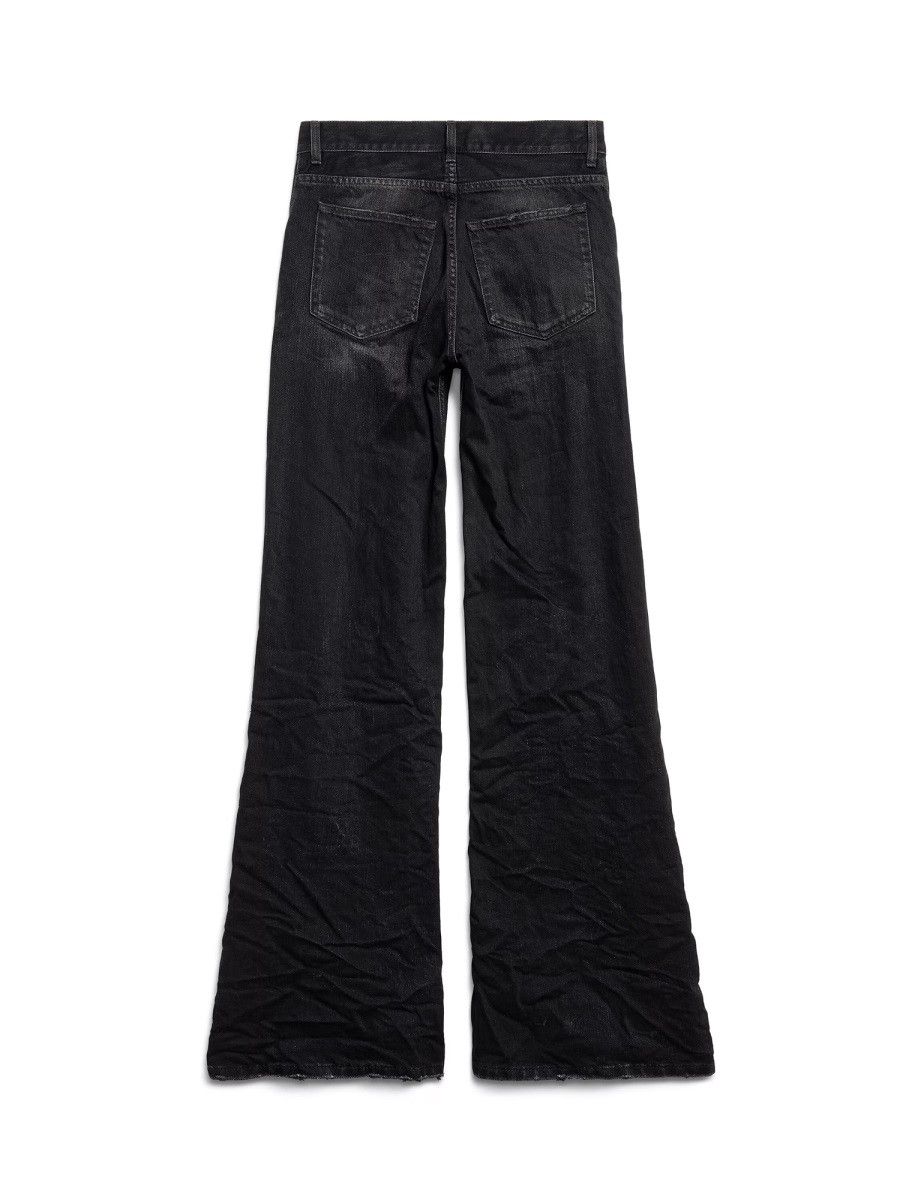 Balenciaga BALENCIAGA WIDE LEG PANTS - BLACK (JEANS 27) Size 27" / US 4 / IT 40 - 4 Thumbnail