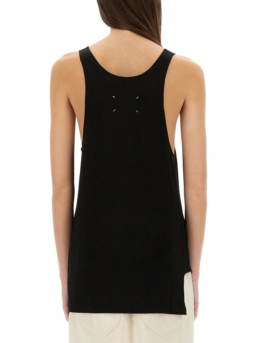 Maison Margiela MAISON MARGIELA LOGO PRINT TANK TOP - BLACK Size S / US 4 / IT 40 - 3 Thumbnail