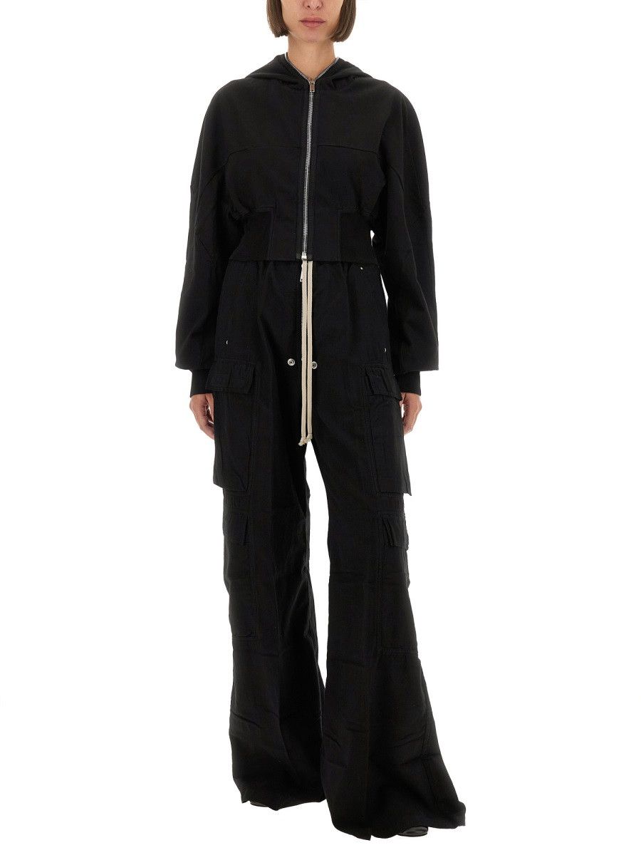 Rick Owens Drkshdw RICK OWENS DRKSHDW "DOUBLE CARGO JUMBO BELAS" PANTS - BLACK Size 28" / US 6 / IT 42 - 2 Thumbnail