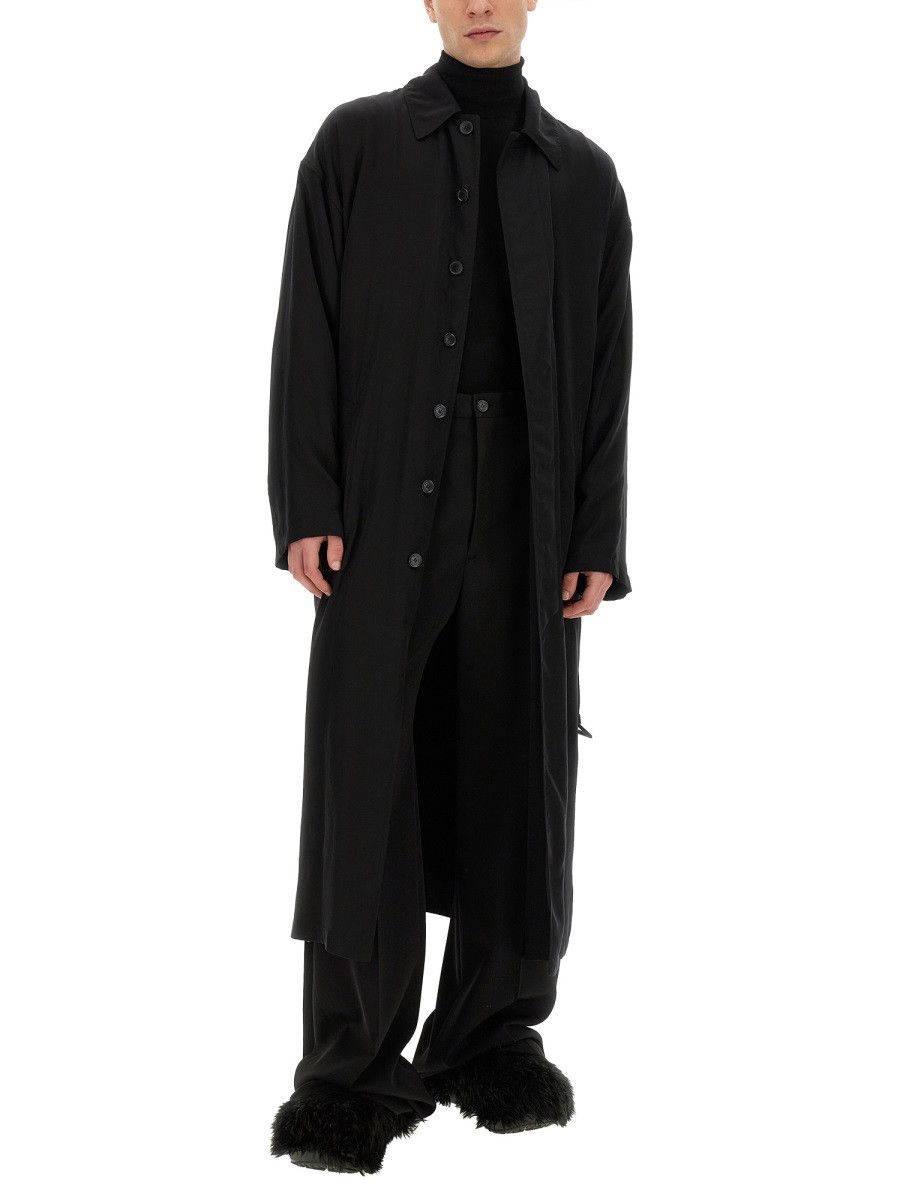Balenciaga BALENCIAGA BELTED TRENCH COAT - BLACK (NUMERIC 2) Size US M / EU 48-50 / 2 - 2 Thumbnail