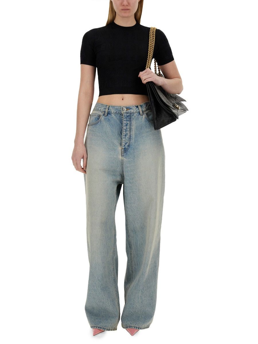 Balenciaga BALENCIAGA CROPPED SHIRT - BLACK Size S / US 4 / IT 40 - 2 Thumbnail