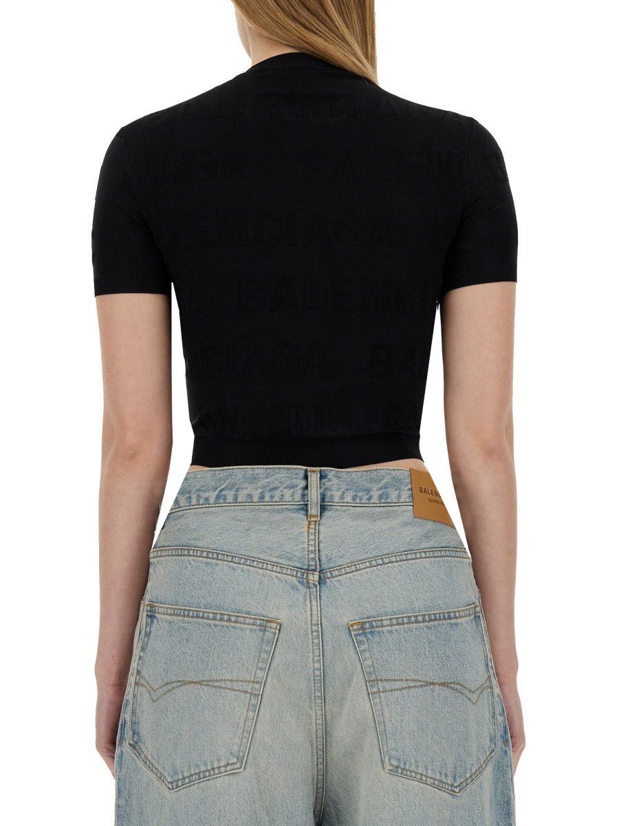 Balenciaga BALENCIAGA CROPPED SHIRT - BLACK Size S / US 4 / IT 40 - 3 Thumbnail
