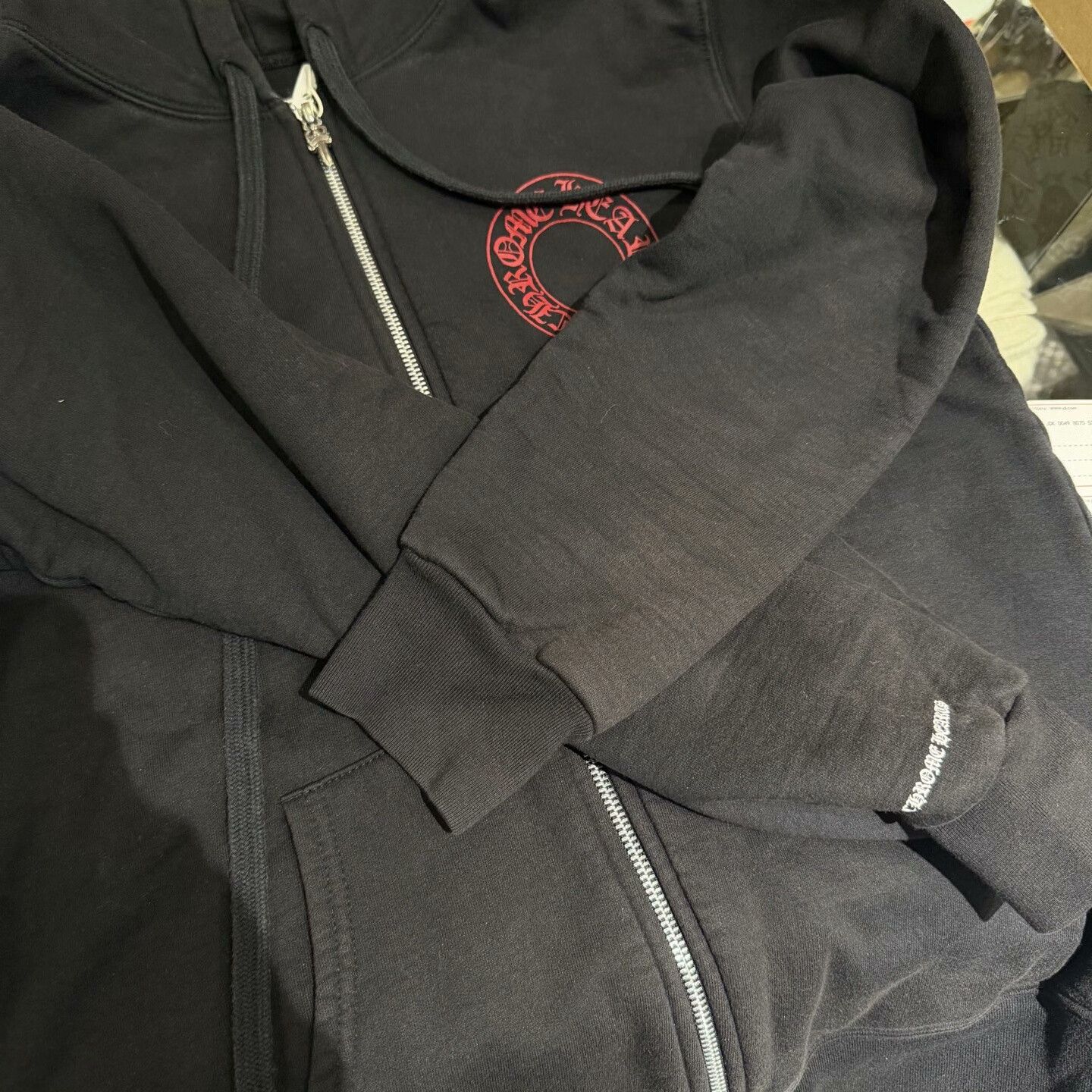 Chrome Hearts Chrome Hearts Red Horseshoe Zip Hoodie Size L Size US L / EU 52-54 / 3 - 8 Thumbnail