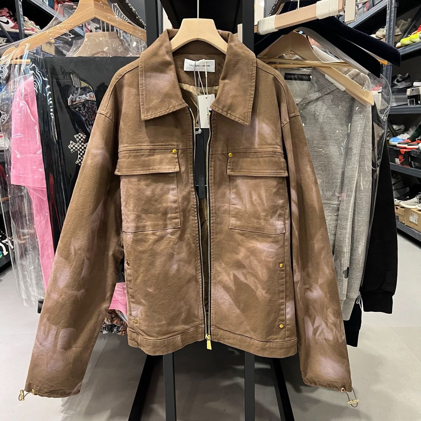 John Galliano Galliano Landor Water Wave Workwear Jacket Size L Size US L / EU 52-54 / 3 - 2 Thumbnail