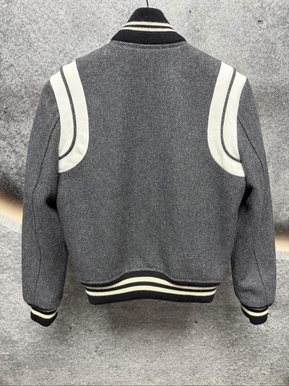 Saint Laurent Paris Saint Laurent Wool Leather Trim Varsity Jacket Size FR 38 Size S / US 4 / IT 40 - 2 Thumbnail