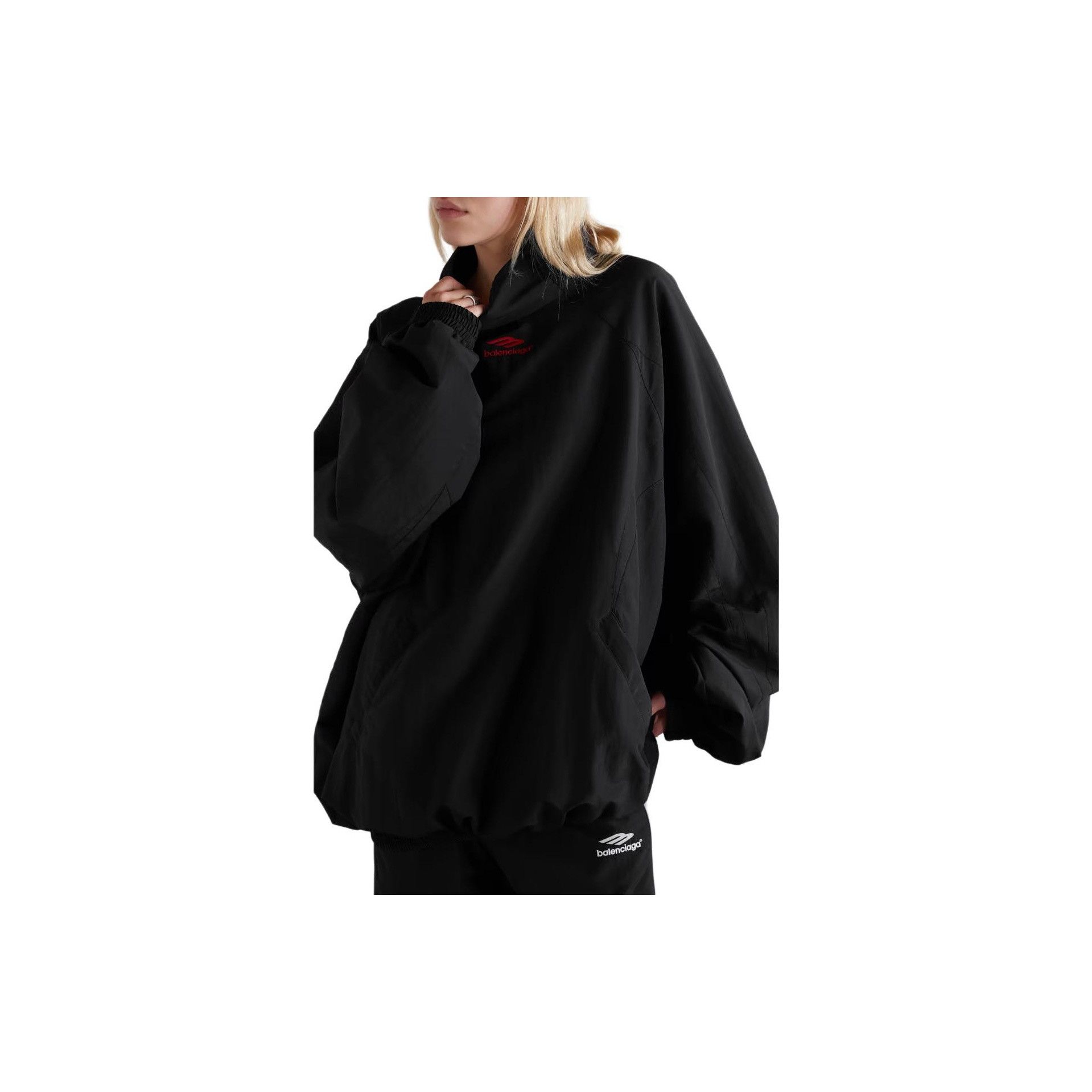 Balenciaga Balenciaga Logo Embroidered Mock Neck Jacket Size M Size M / US 6-8 / IT 42-44 - 8 Thumbnail
