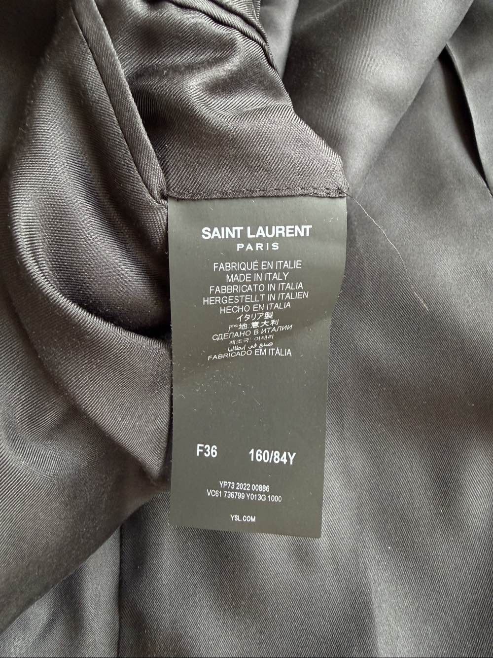 Saint Laurent Paris Saint Laurent Double Breasted Silk Blazer Size 36 Size XS / US 0-2 / IT 36-38 - 4 Thumbnail