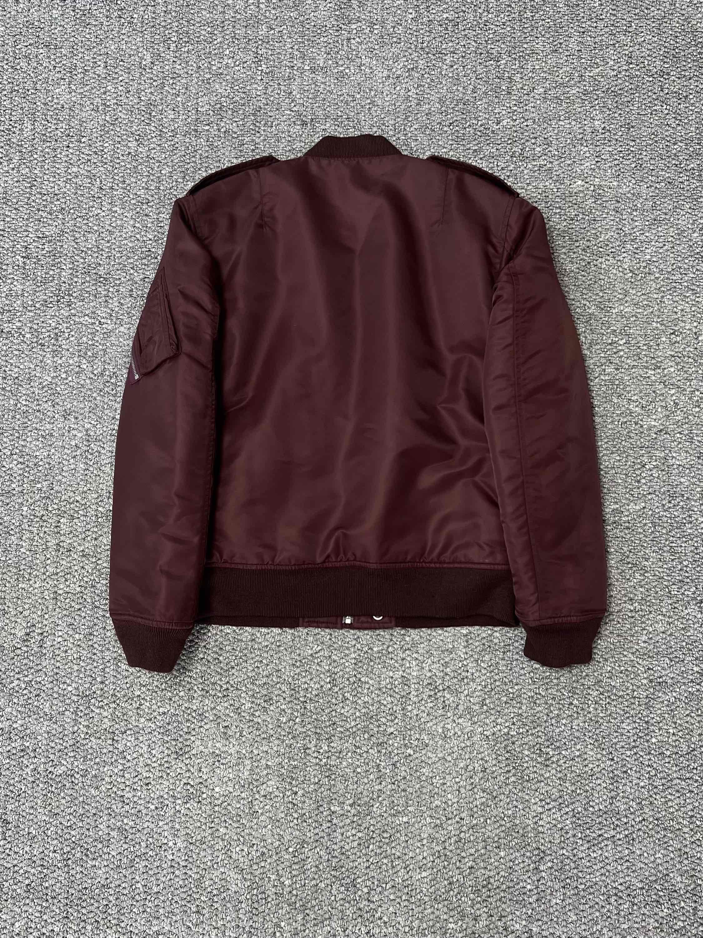 Saint Laurent Paris Saint Laurent Burgundy Bomber Jacket Size 48 Size US M / EU 48-50 / 2 - 2 Thumbnail