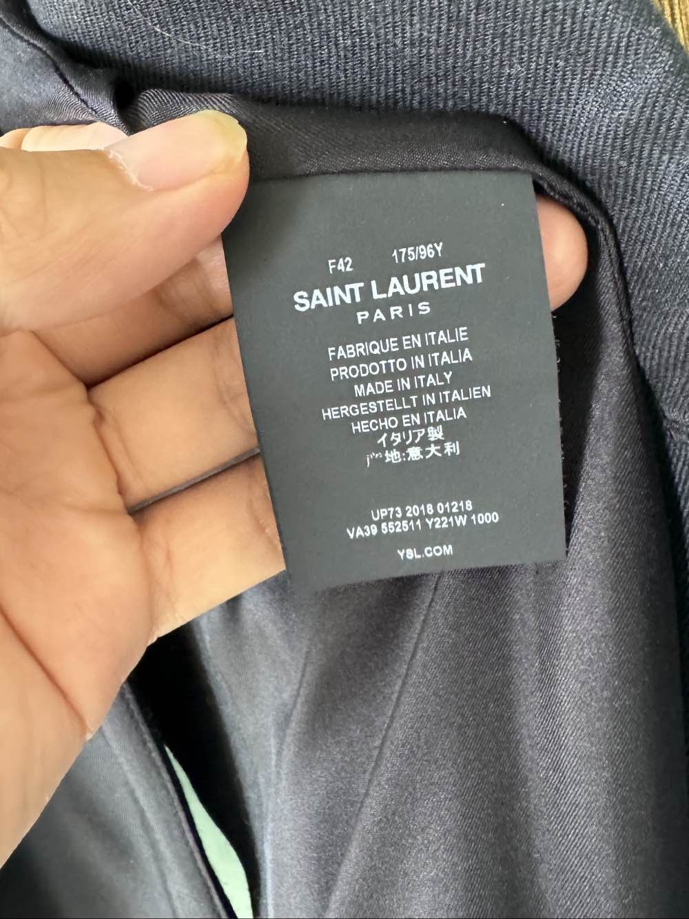 Saint Laurent Paris Saint Laurent Gold Striped Blazer F42 Size M / US 6-8 / IT 42-44 - 4 Thumbnail