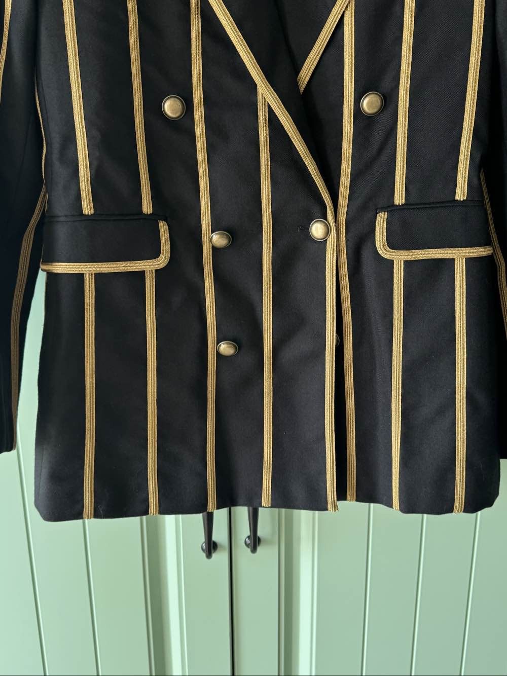Saint Laurent Paris Saint Laurent Gold Striped Blazer F42 Size M / US 6-8 / IT 42-44 - 5 Thumbnail