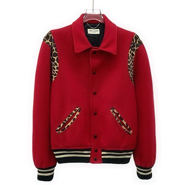 Saint Laurent Paris Saint Laurent Leopard Trim Varsity Jacket Size 46 Size US S / EU 44-46 / 1 - 8 Thumbnail