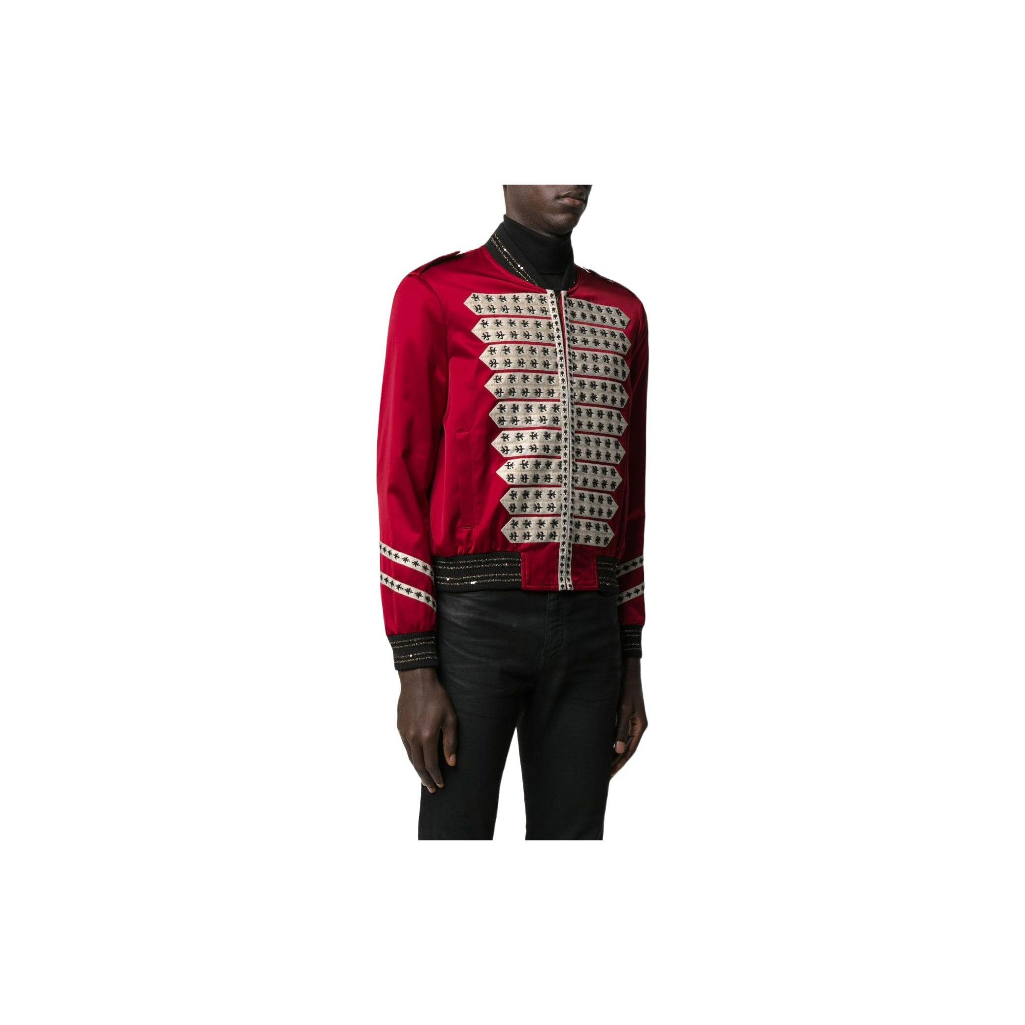 Saint Laurent Paris Saint Laurent Embroidered Military Bomber Jacket 48 Size US M / EU 48-50 / 2 - 8 Thumbnail