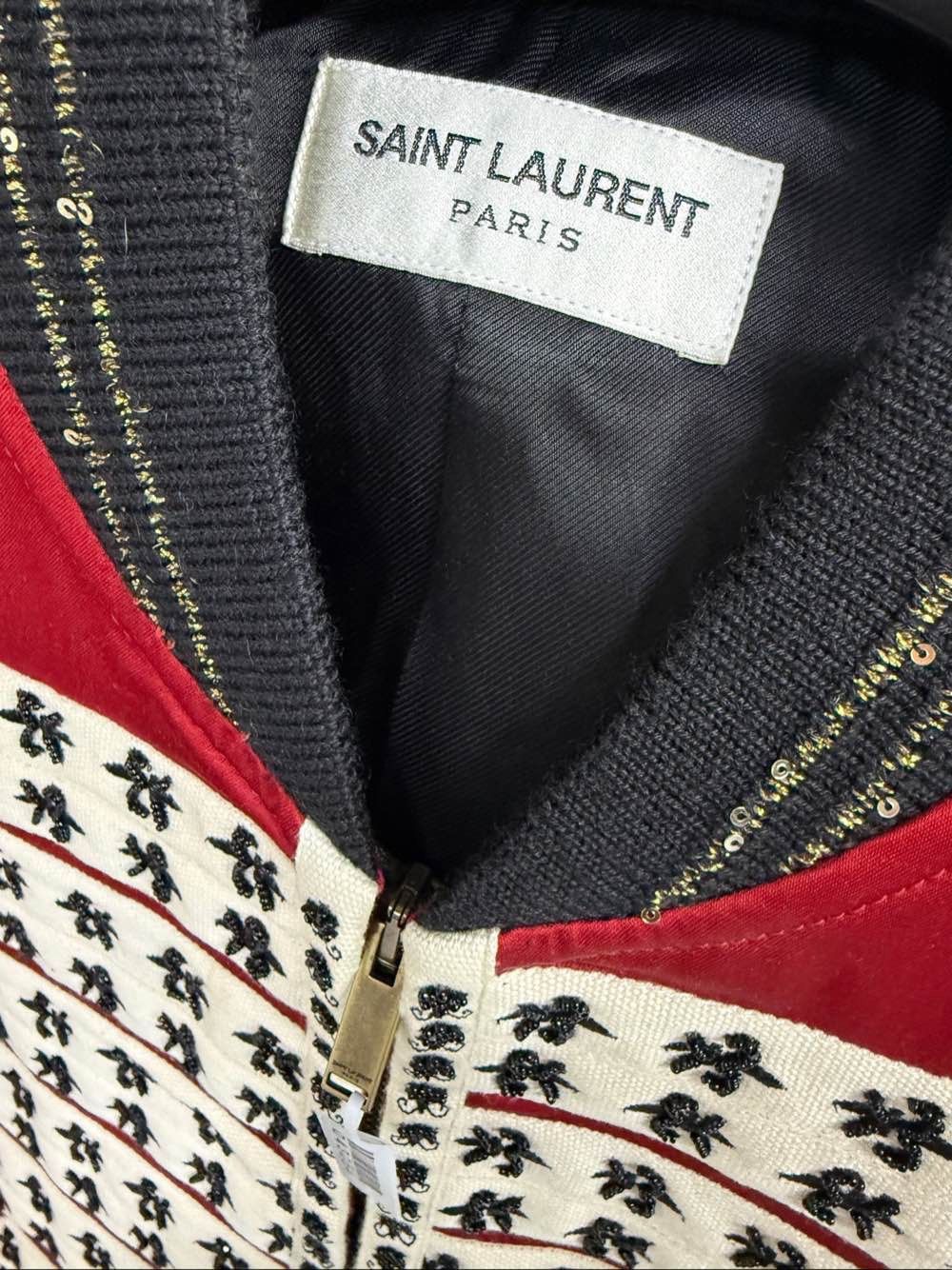 Saint Laurent Paris Saint Laurent Embroidered Military Bomber Jacket 48 Size US M / EU 48-50 / 2 - 3 Thumbnail