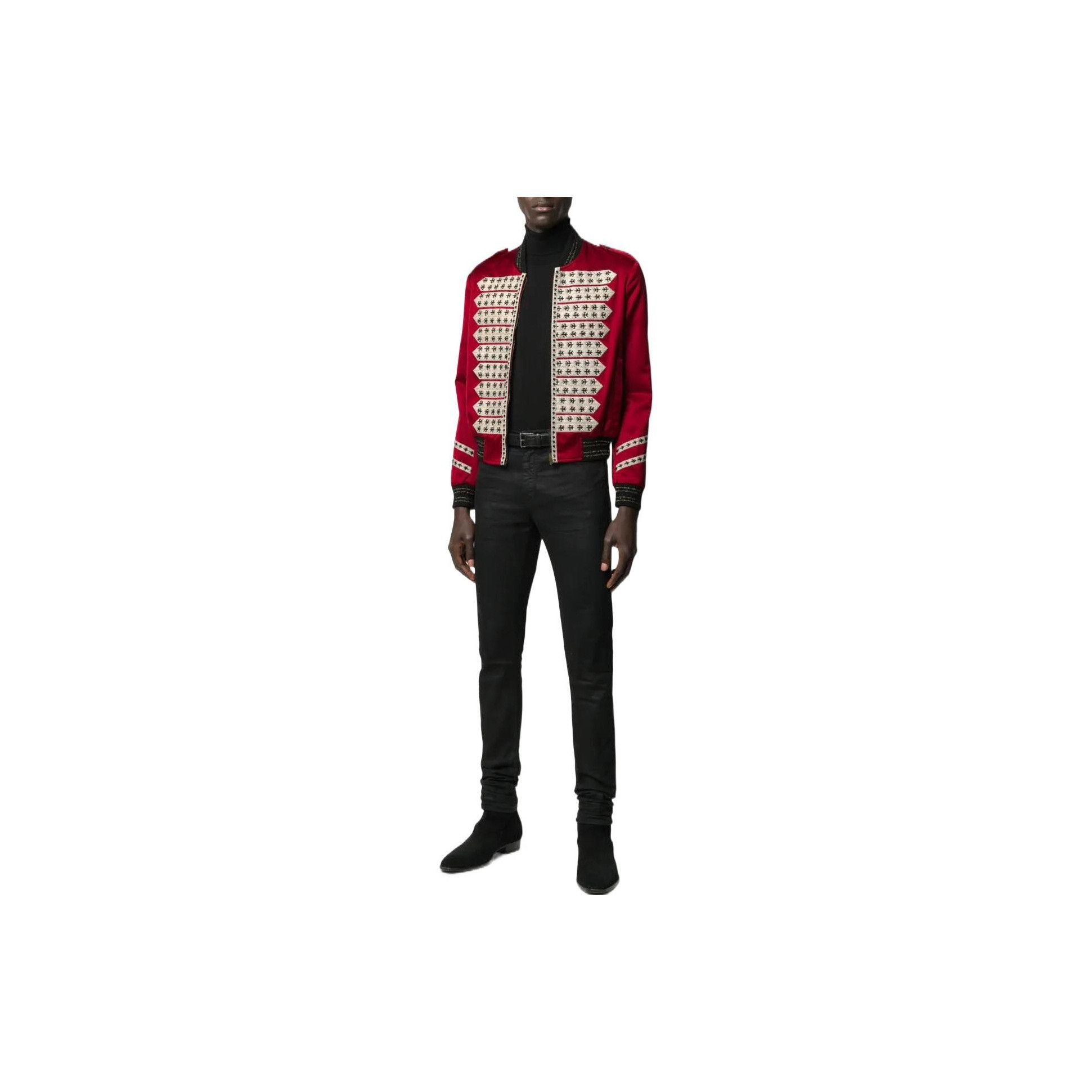 Saint Laurent Paris Saint Laurent Embroidered Military Bomber Jacket 48 Size US M / EU 48-50 / 2 - 6 Thumbnail