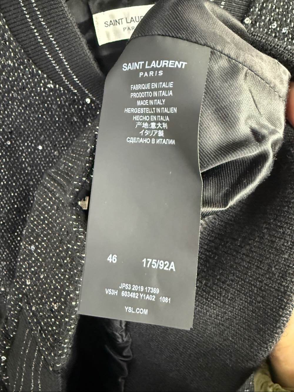 Saint Laurent Paris Saint Laurent Sparkle Bomber Jacket Size 46 Size US S / EU 44-46 / 1 - 4 Thumbnail