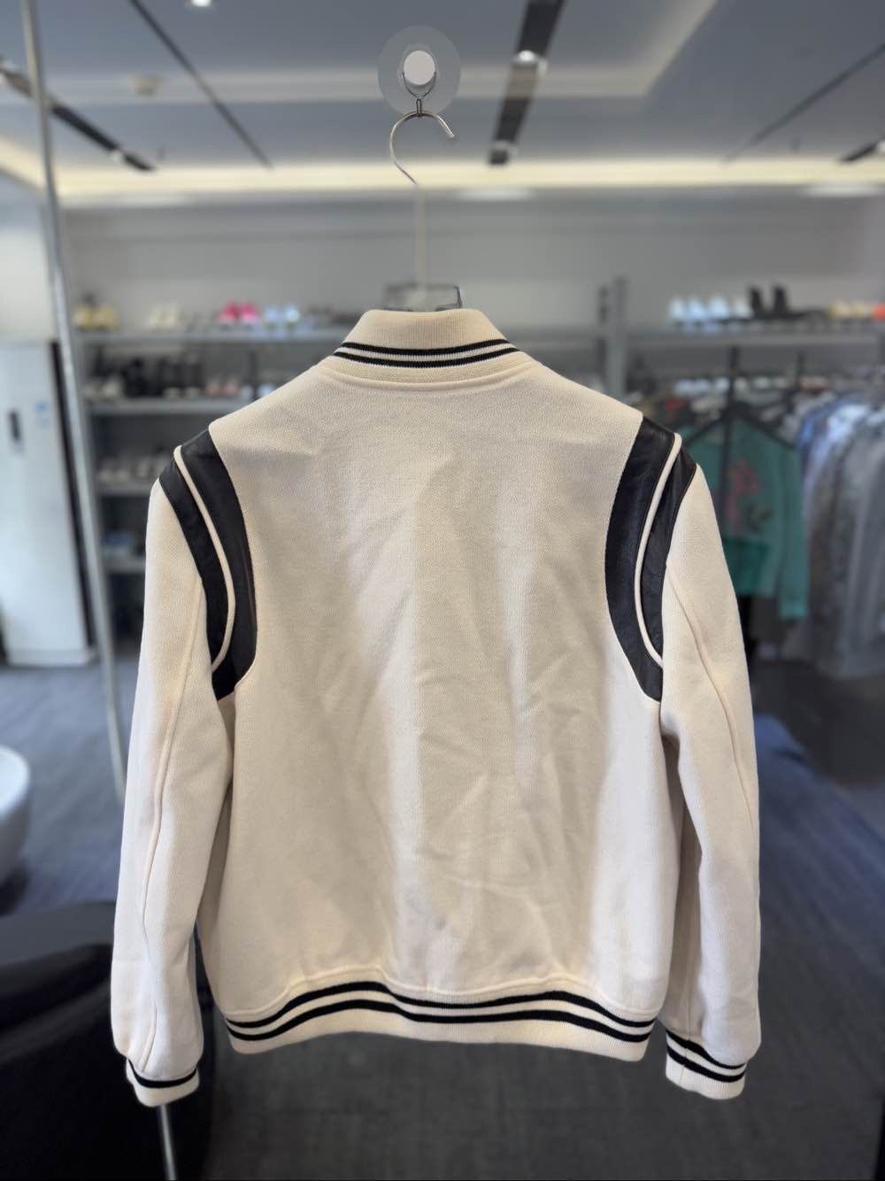 Saint Laurent Paris Saint Laurent Wool Leather Varsity Bomber Jacket Size 52 Size US L / EU 52-54 / 3 - 2 Thumbnail